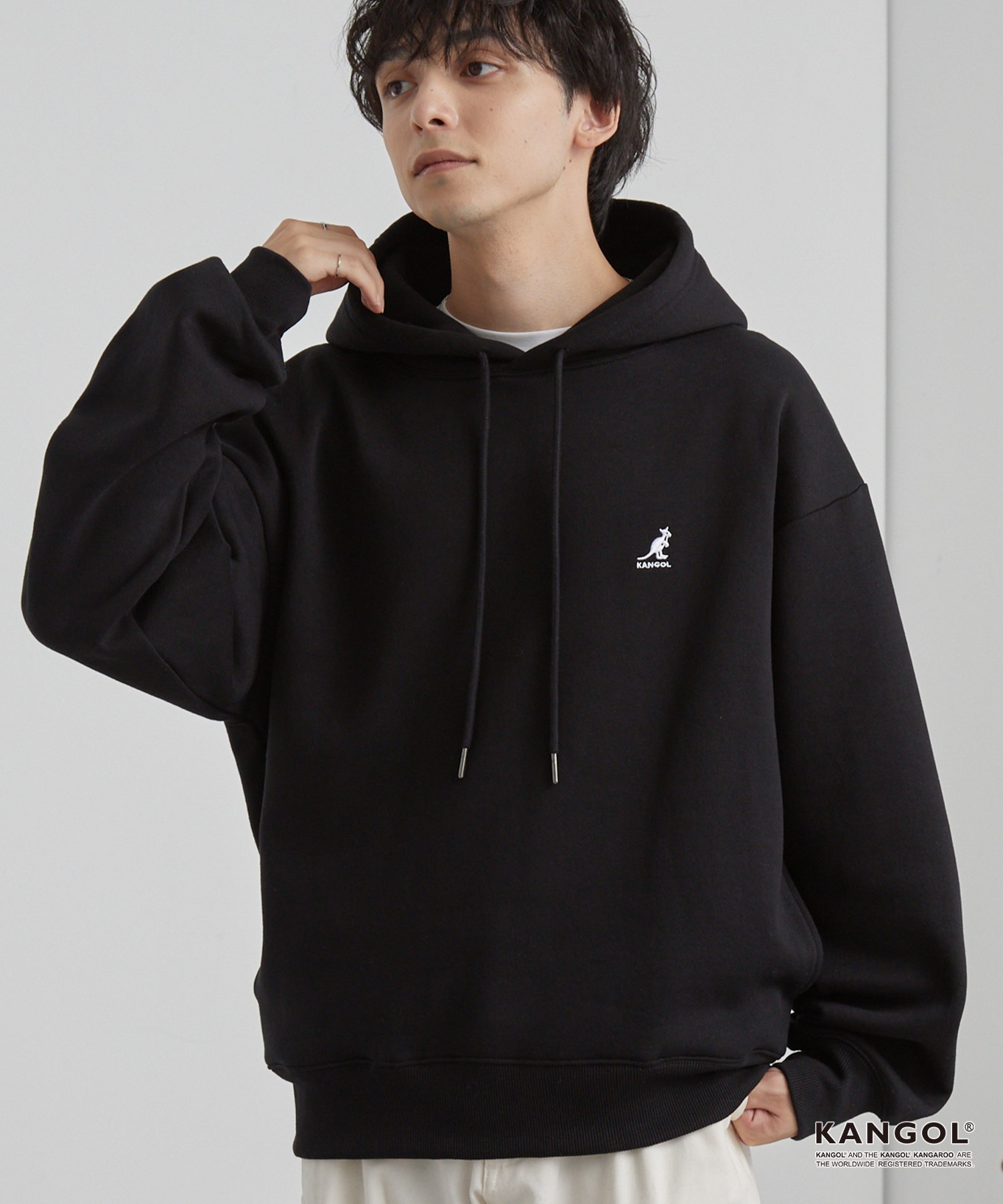 KANGOL/カンゴール 別注 ロゴ ワンポイント刺繍 オーバーサイズ シーム