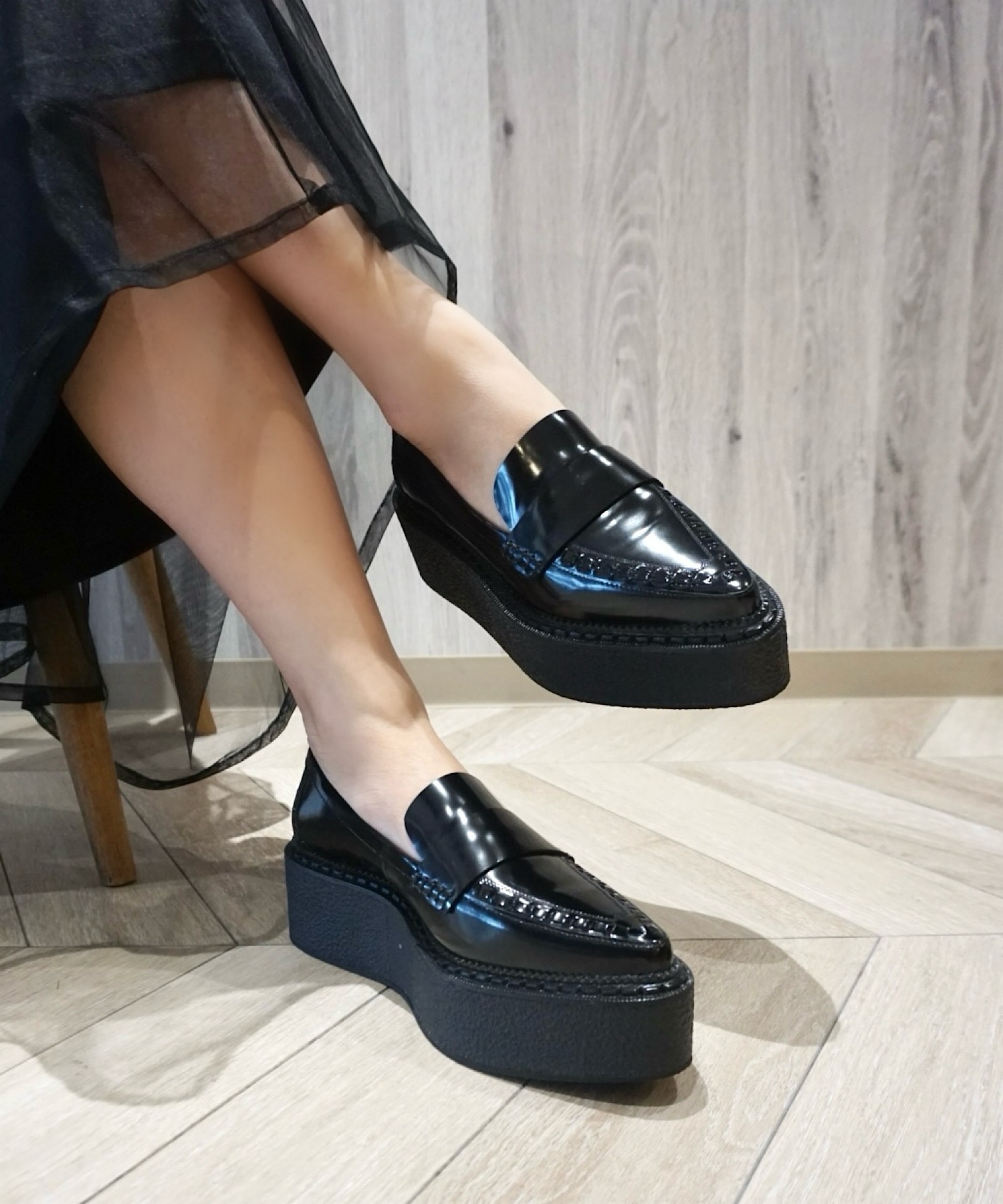 ジェフリーキャンベル　厚底ローファー 厚底ローファー ALL BLACK│Jeffrey Campbell OFFICIAL ONLINE