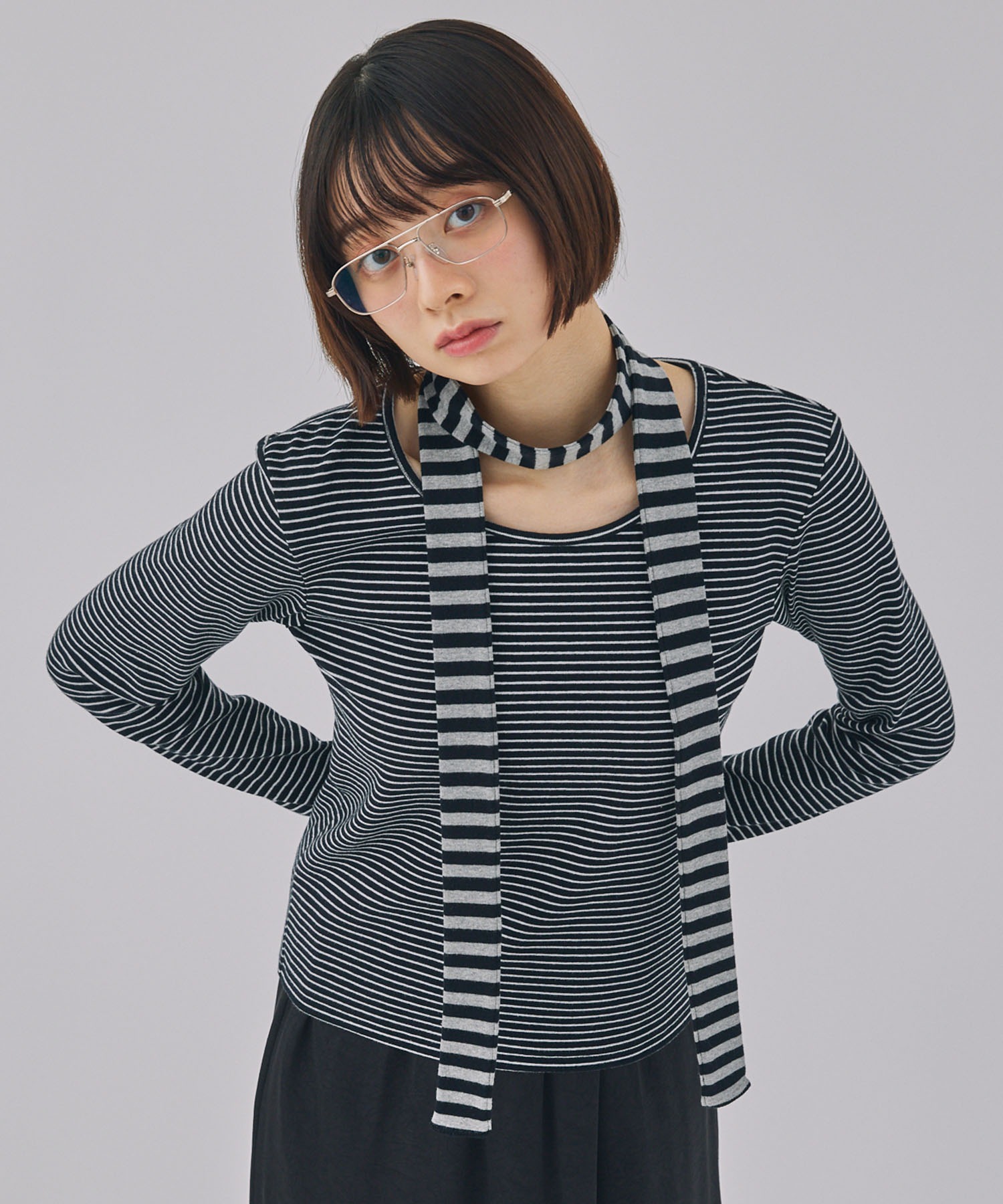 【MACHATT】ボーダーロンT　ブラック ボーダーロンT（ブラック） | MACHATT ONLINE STORE