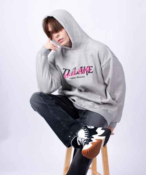 WIAYON Oversized hooded corduroy front parkas (серый)