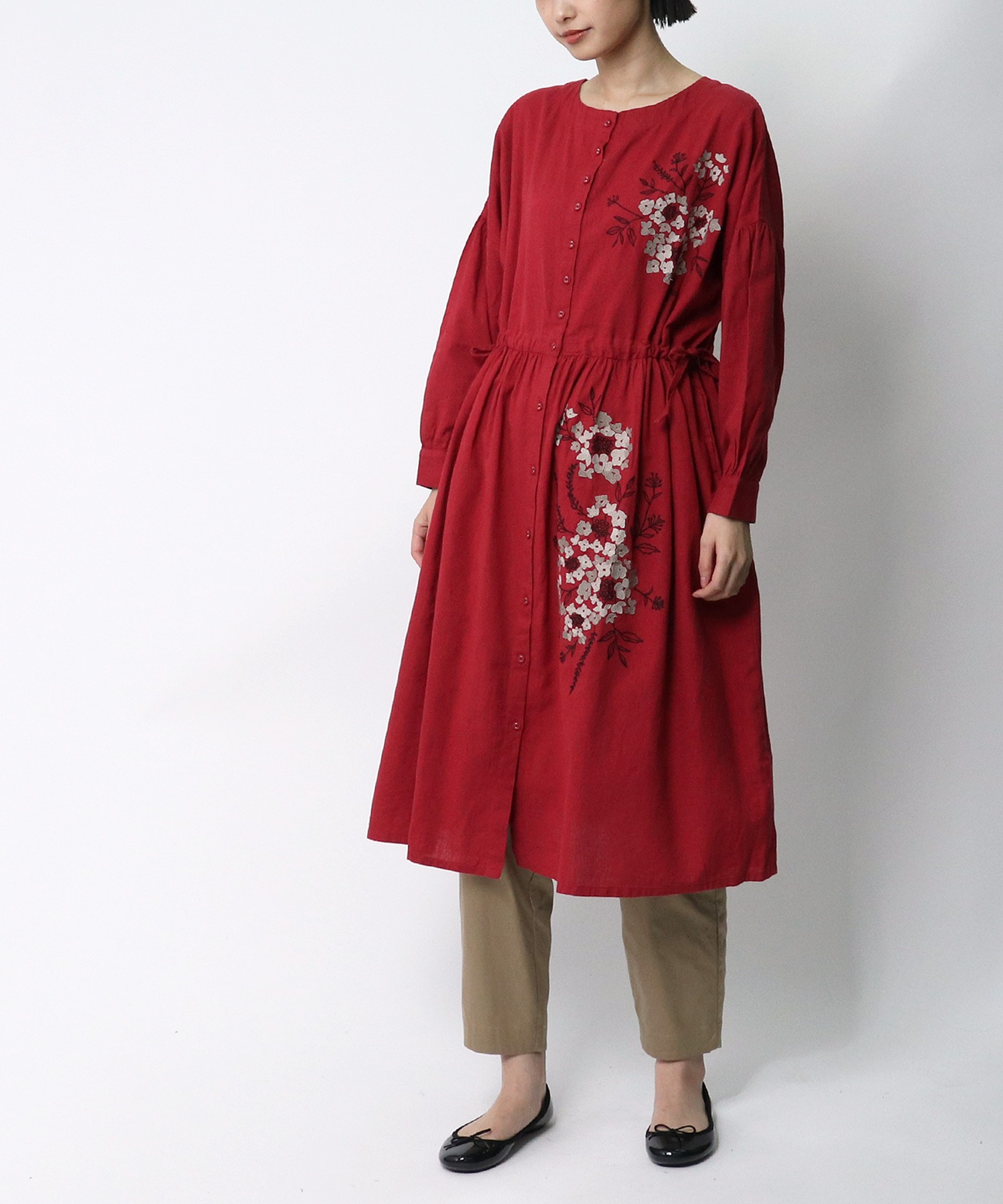 21超人気 Memoire メモワール アリウム前開きワンピース A3800 605 01 Frh お客様満足度no 1