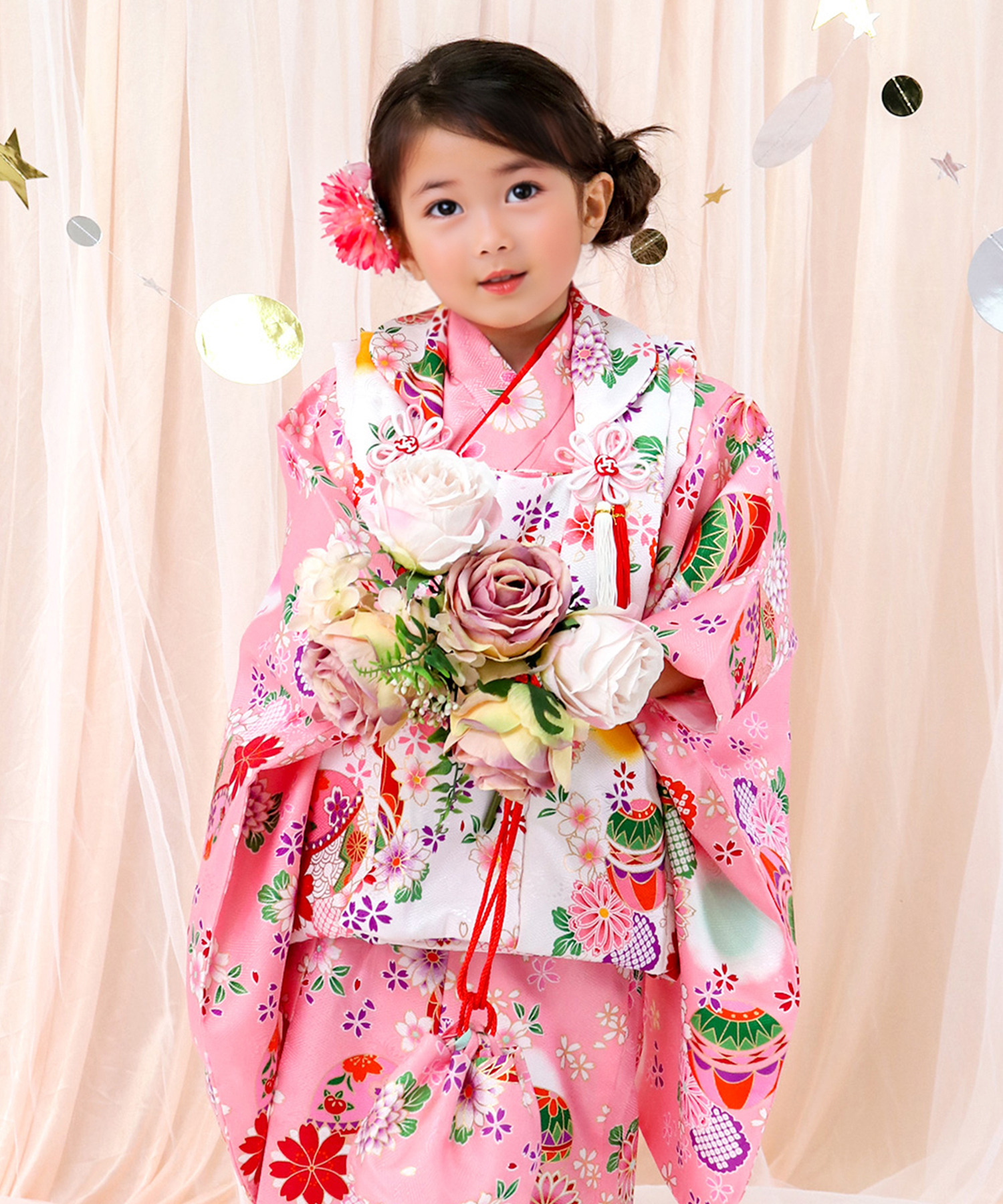 3歳七五三着物9点セット D