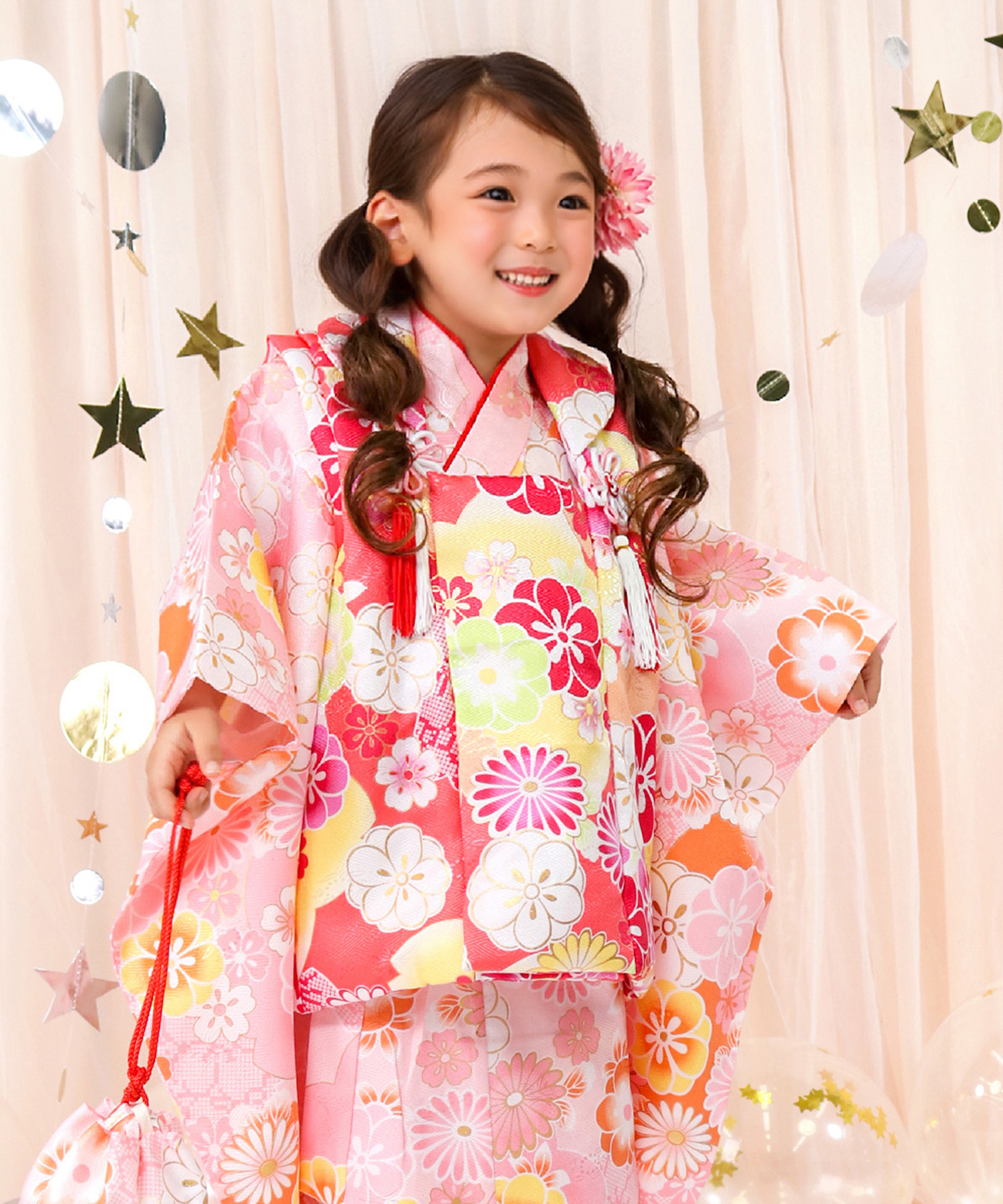 3歳七五三着物9点セット D