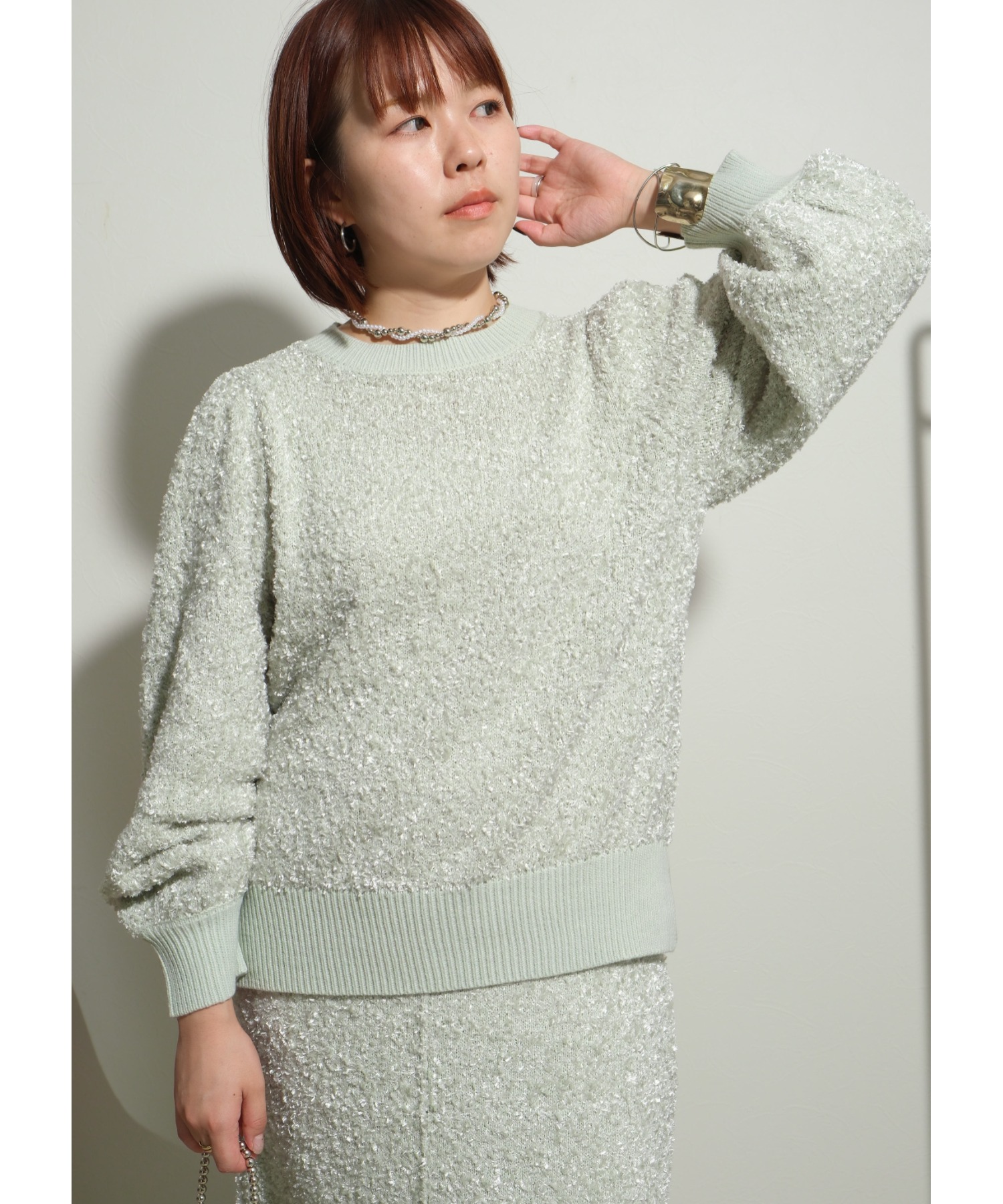 Eimee Law（エイミーロウ）の「キルトJQスリーブニットボレロ
