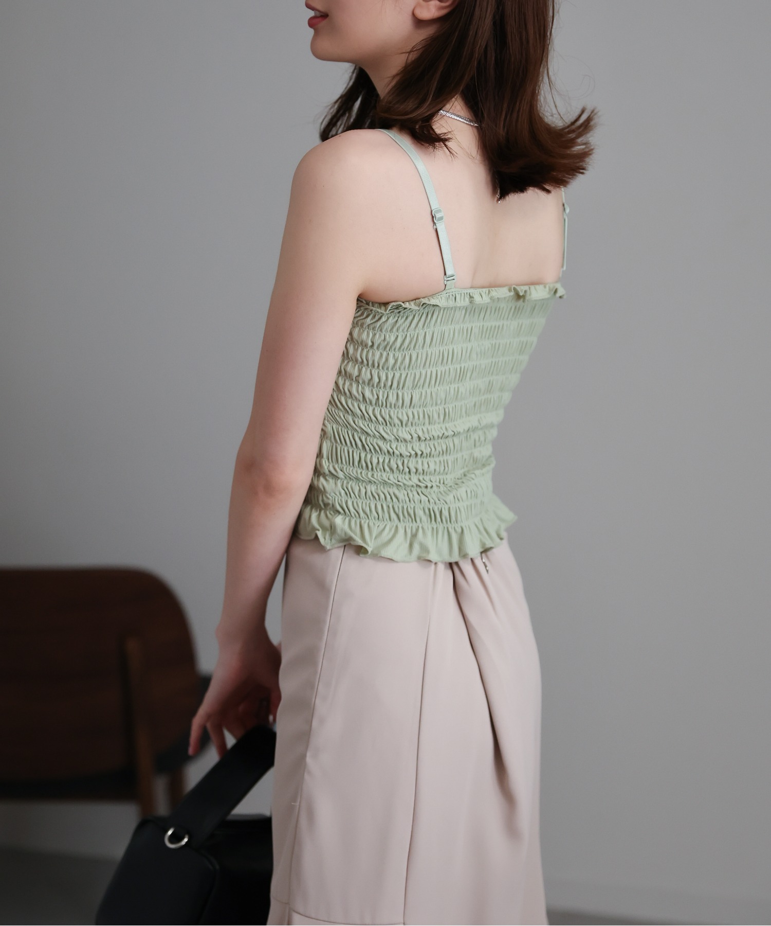 model：162cm 着用サイズ：F