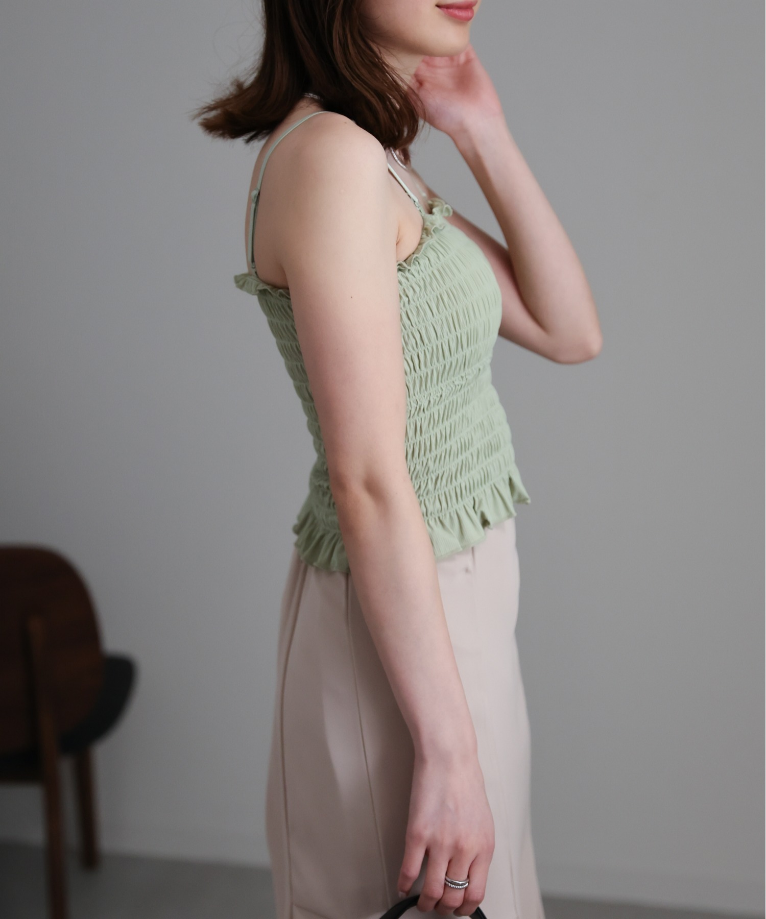 model：162cm 着用サイズ：F