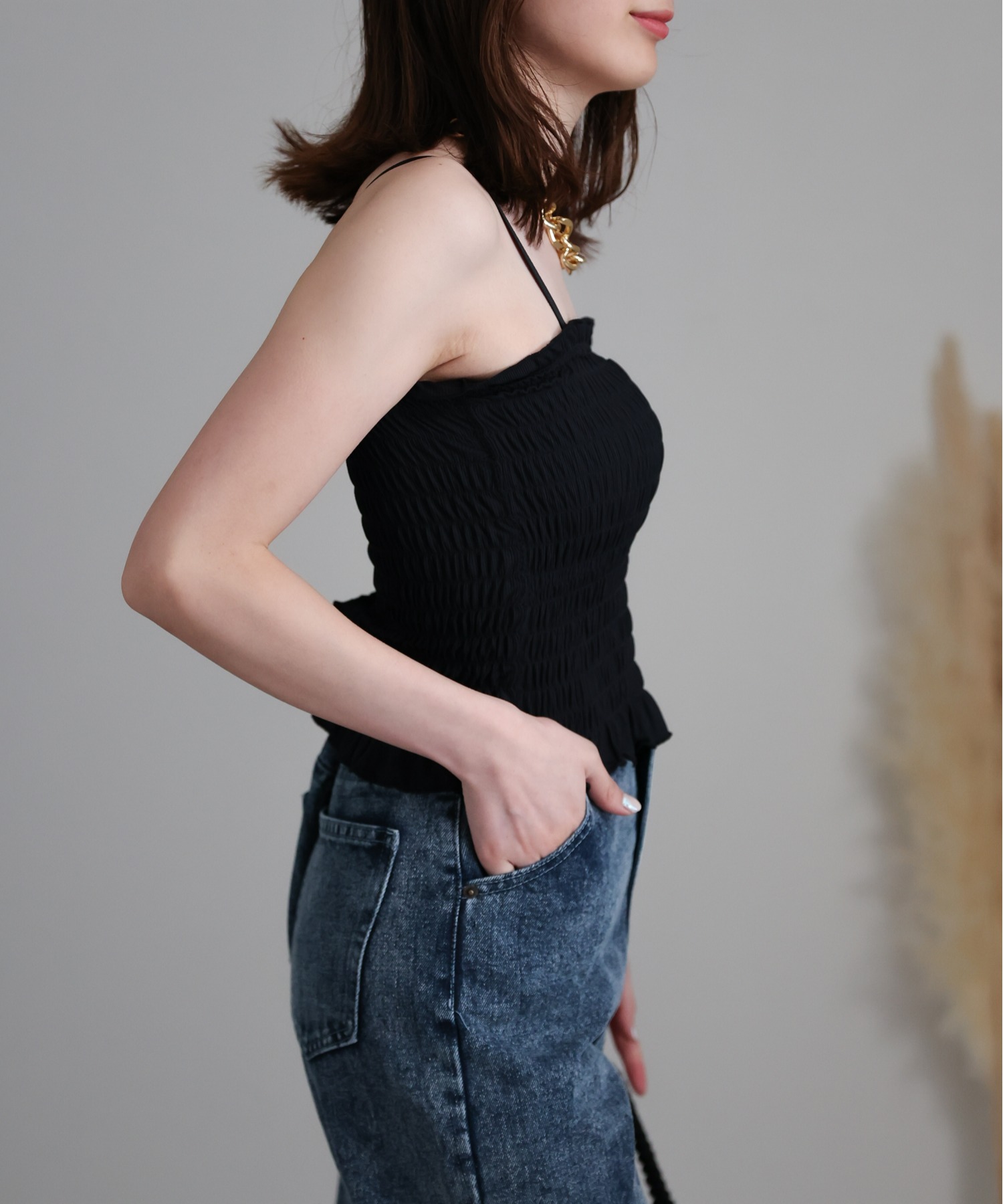 model：162cm 着用サイズ：F