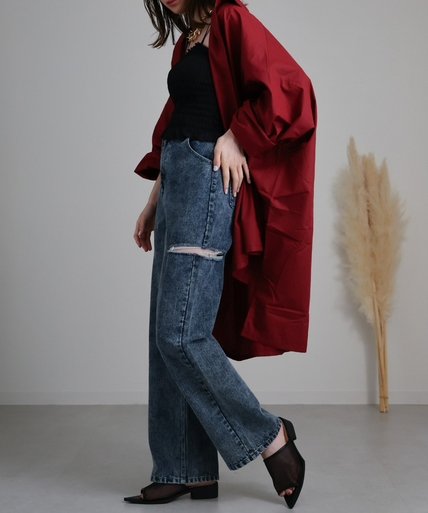 model：162cm 着用サイズ：F