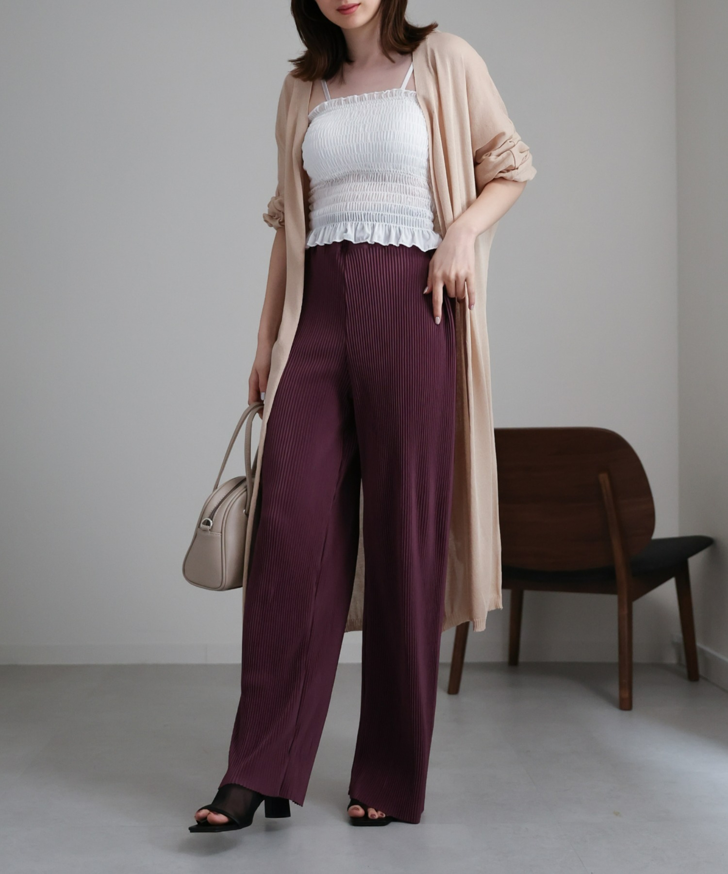 model：162cm 着用サイズ：F