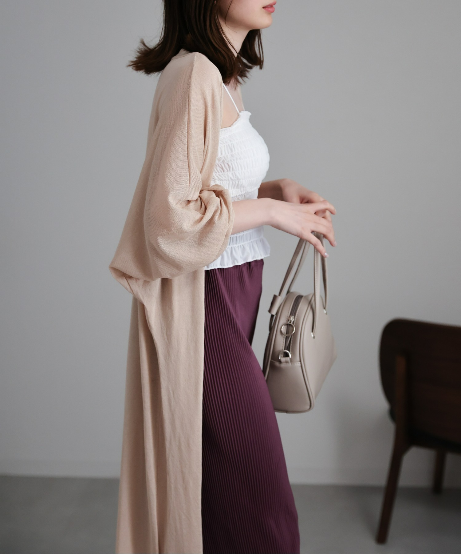 model：162cm 着用サイズ：F