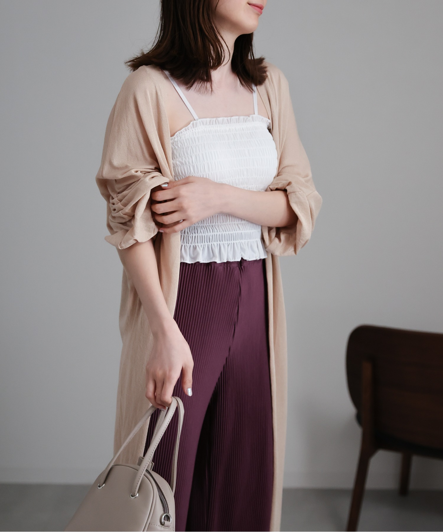 model：162cm 着用サイズ：F