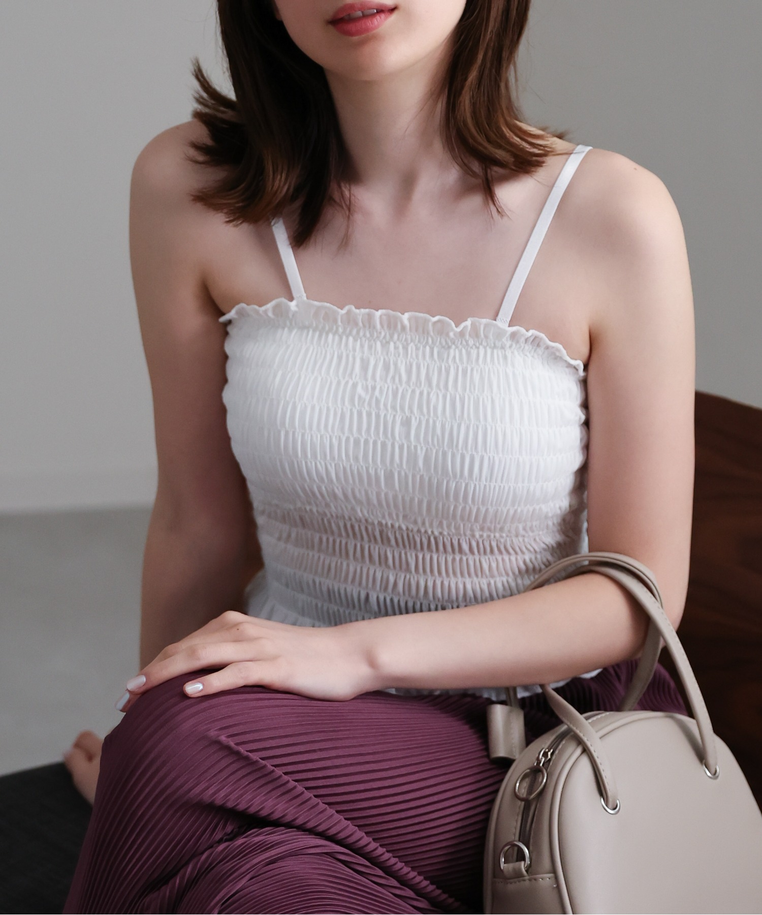 model：162cm 着用サイズ：F