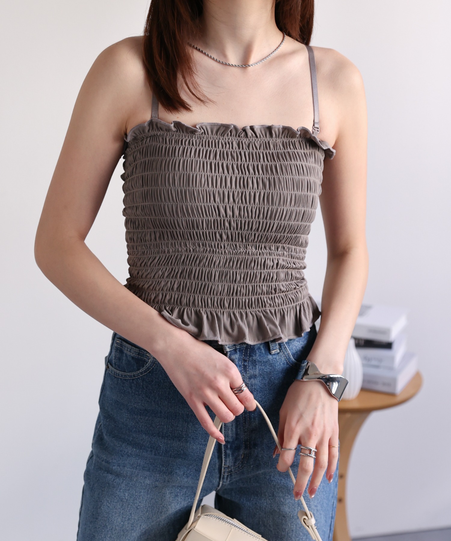 model：162cm 着用サイズ：F