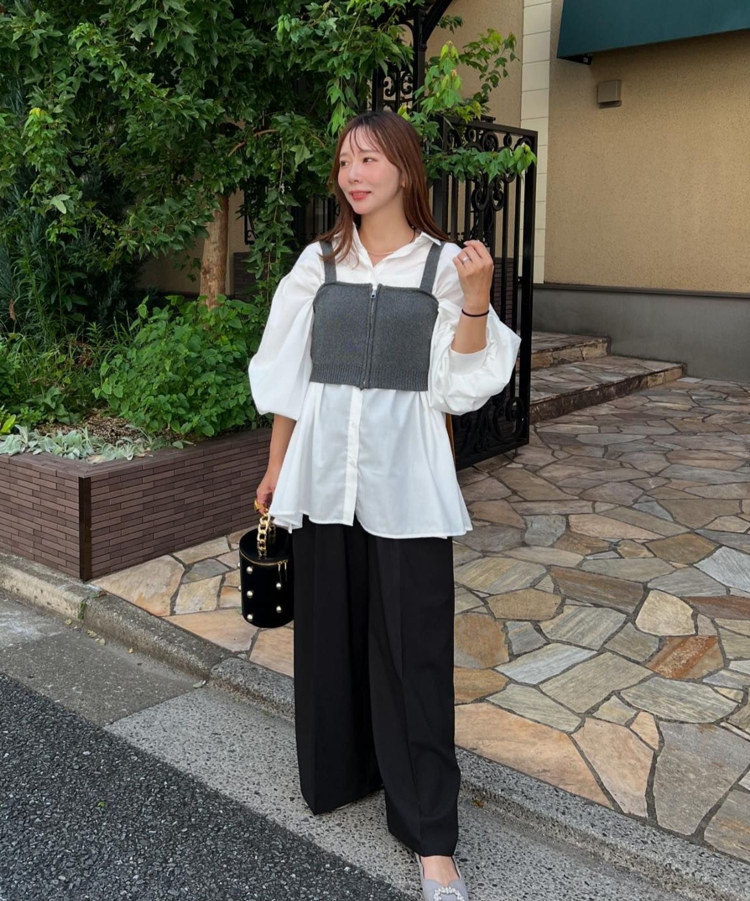 model：H157 着用サイズ：FREE