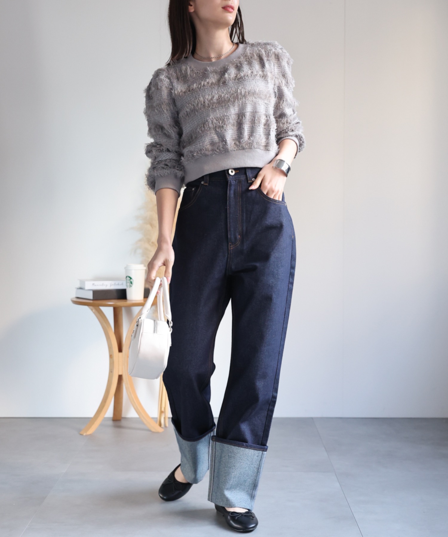 model：162cm 着用サイズ：F