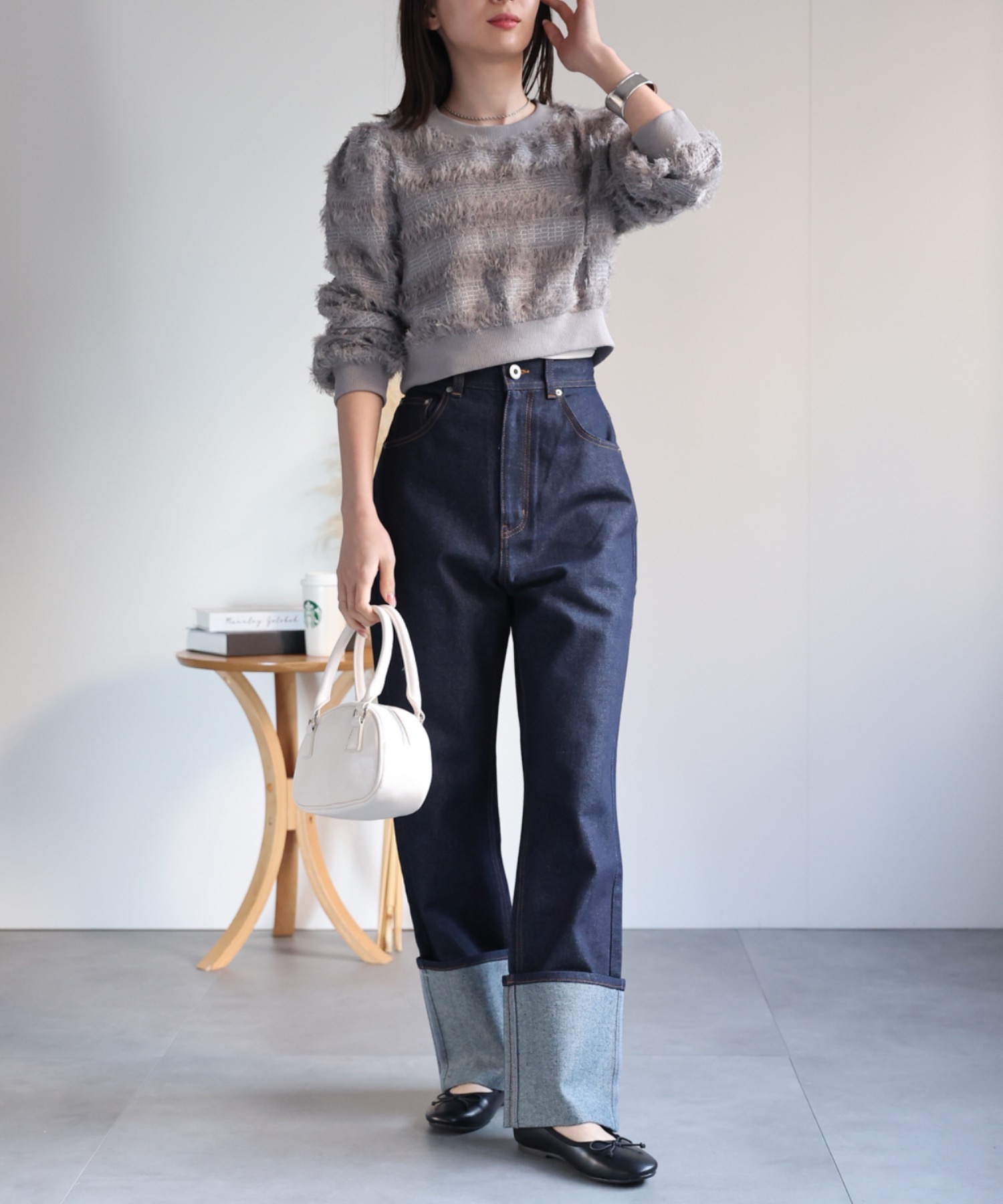 model：162cm 着用サイズ：F