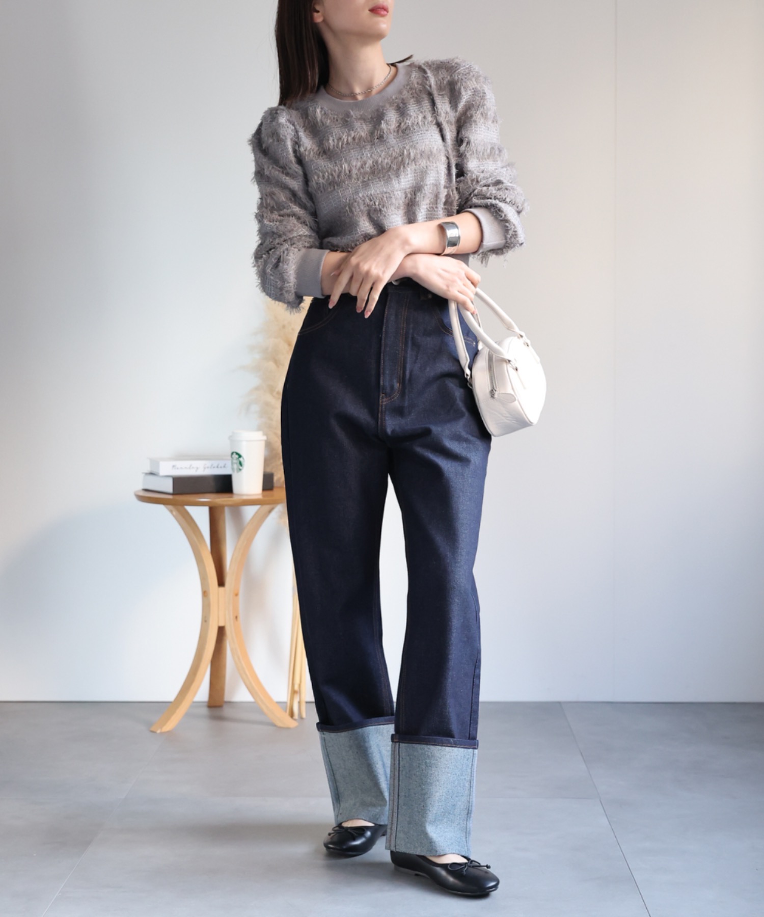model：162cm 着用サイズ：F