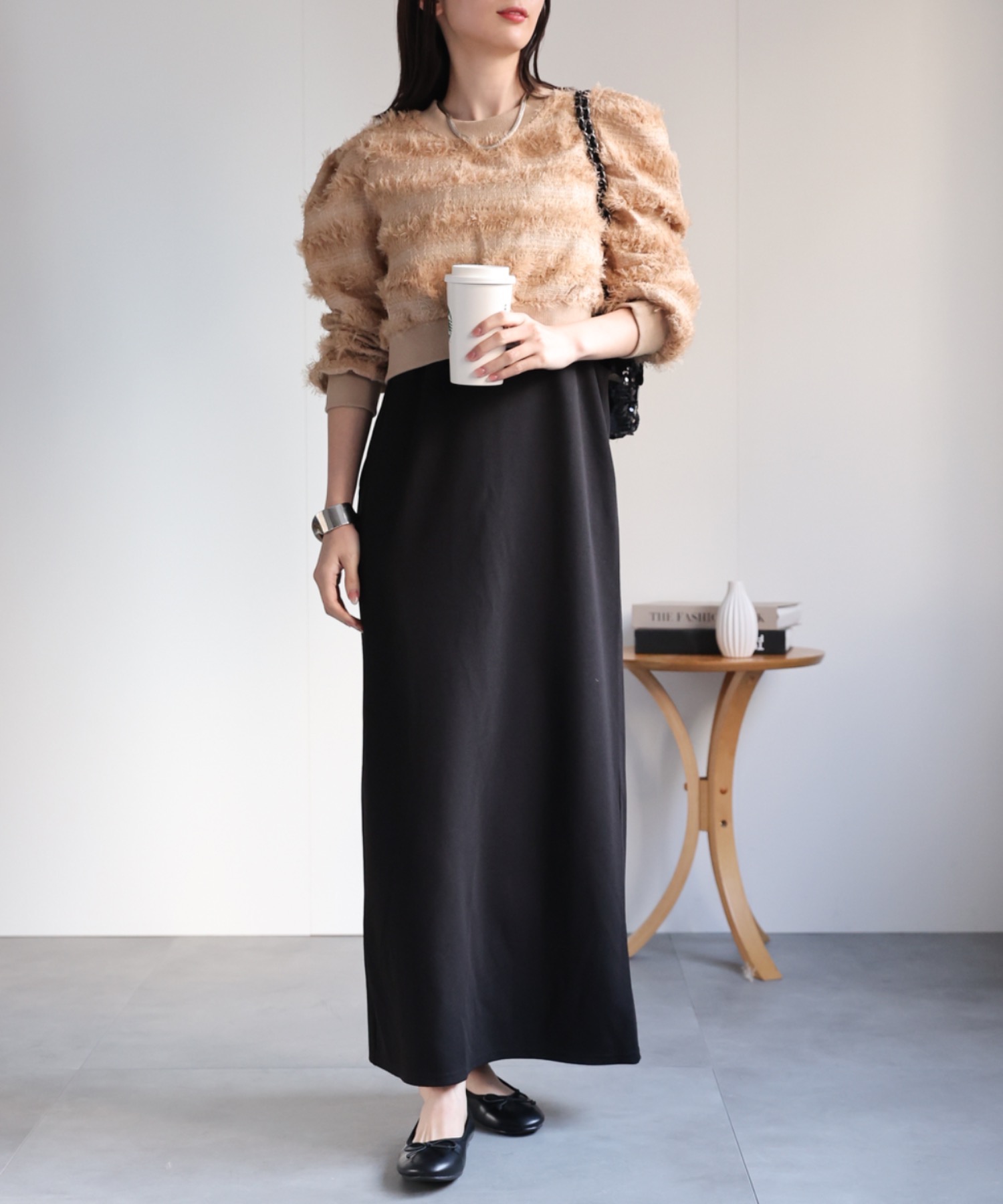 model：162cm 着用サイズ：F
