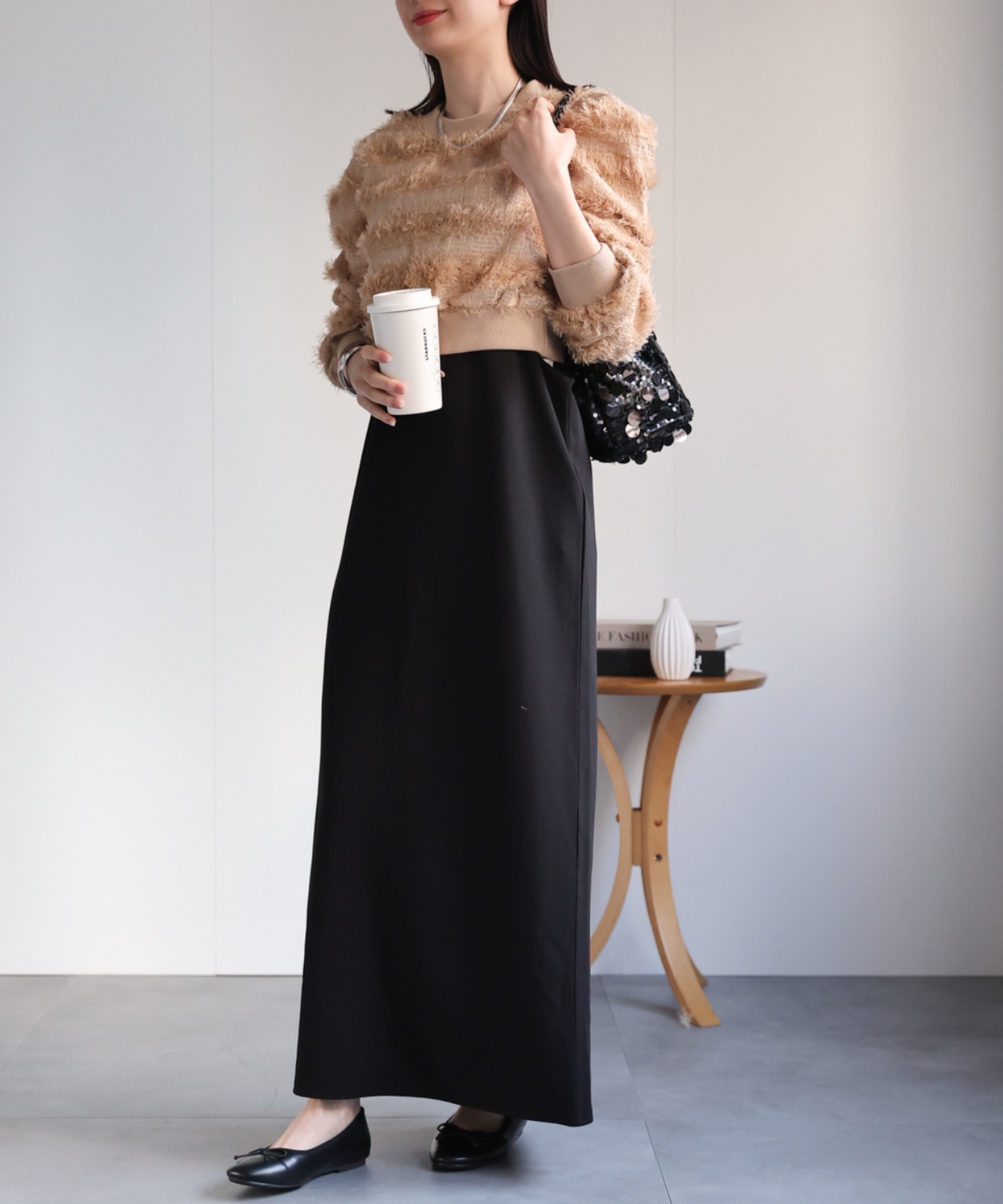 model：162cm 着用サイズ：F