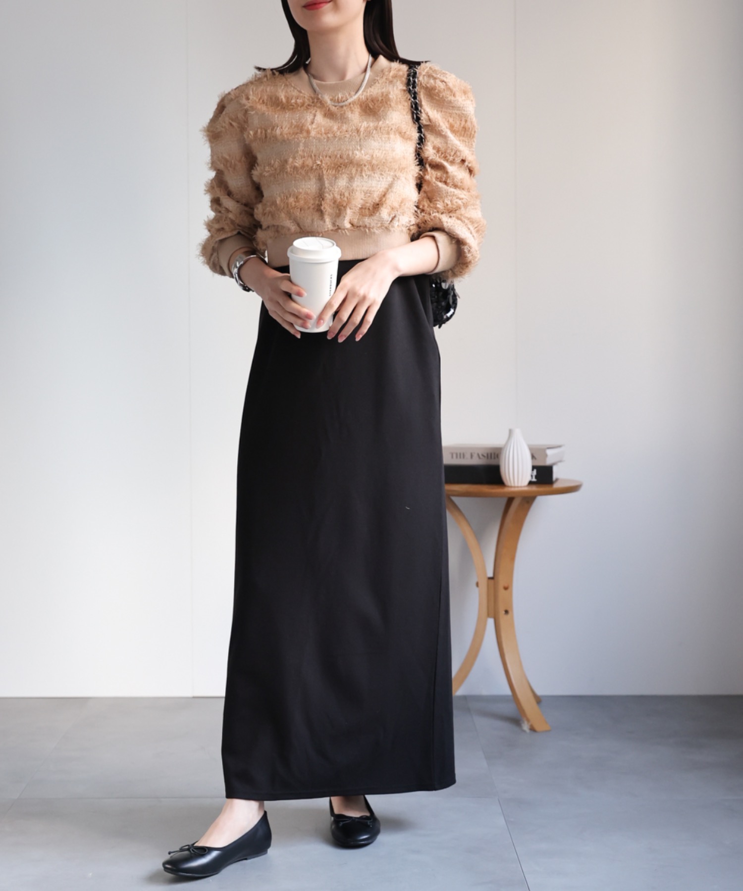 model：162cm 着用サイズ：F