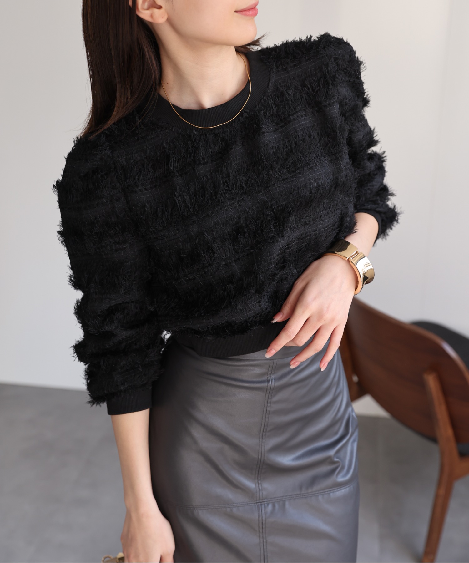 model：162cm 着用サイズ：F
