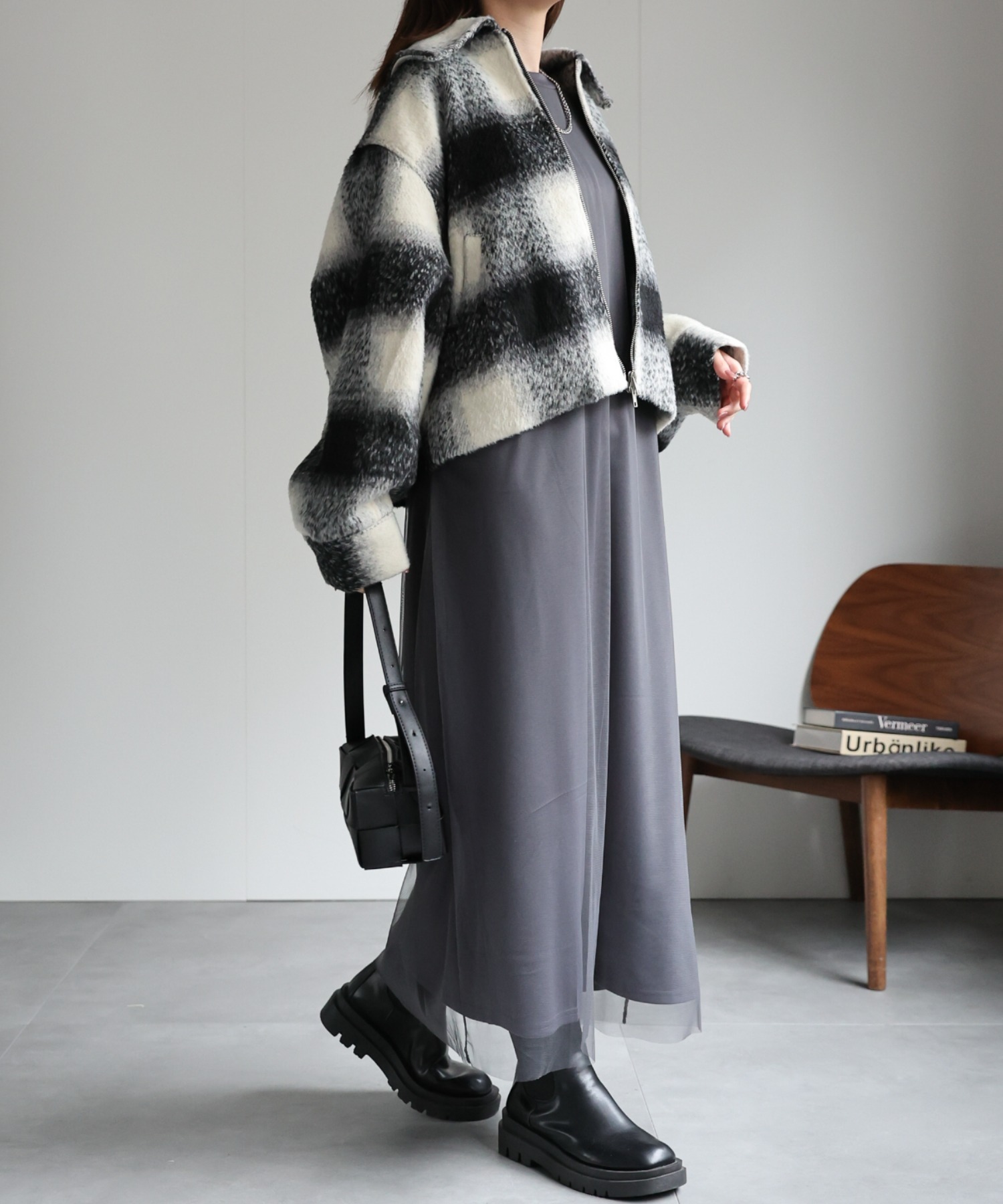 model：162cm 着用サイズ：F