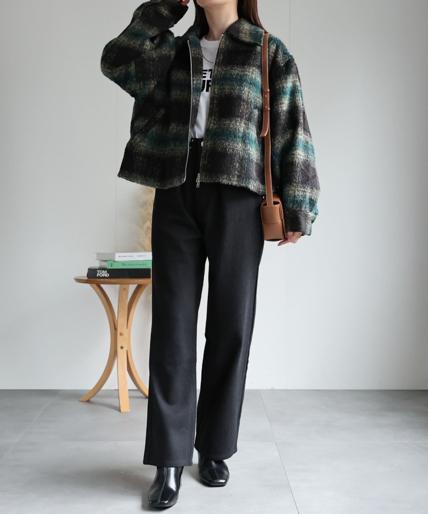 model：162cm 着用サイズ：F