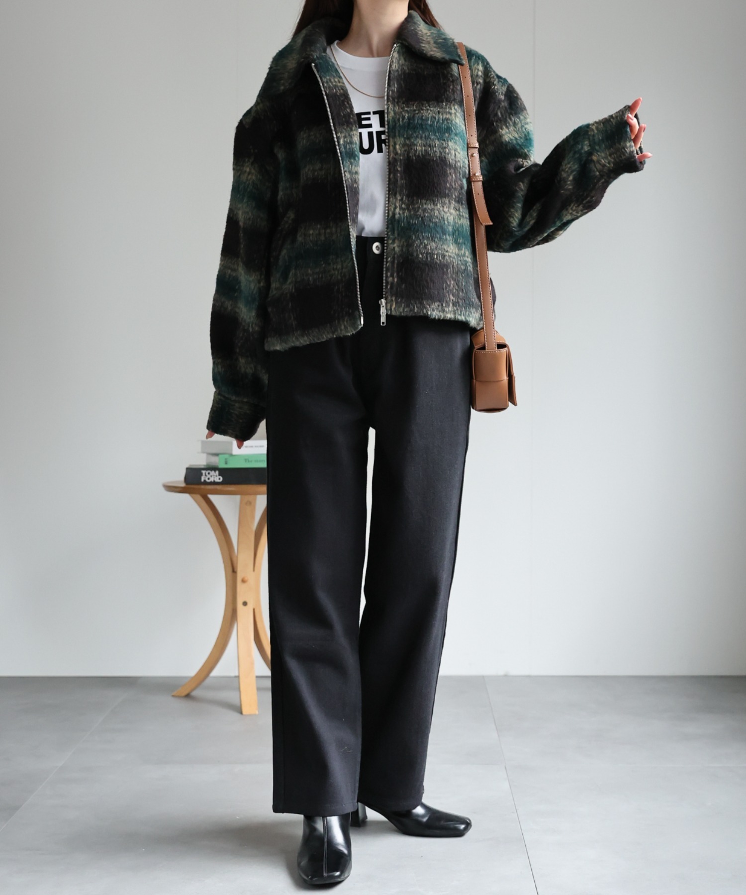 model：162cm 着用サイズ：F