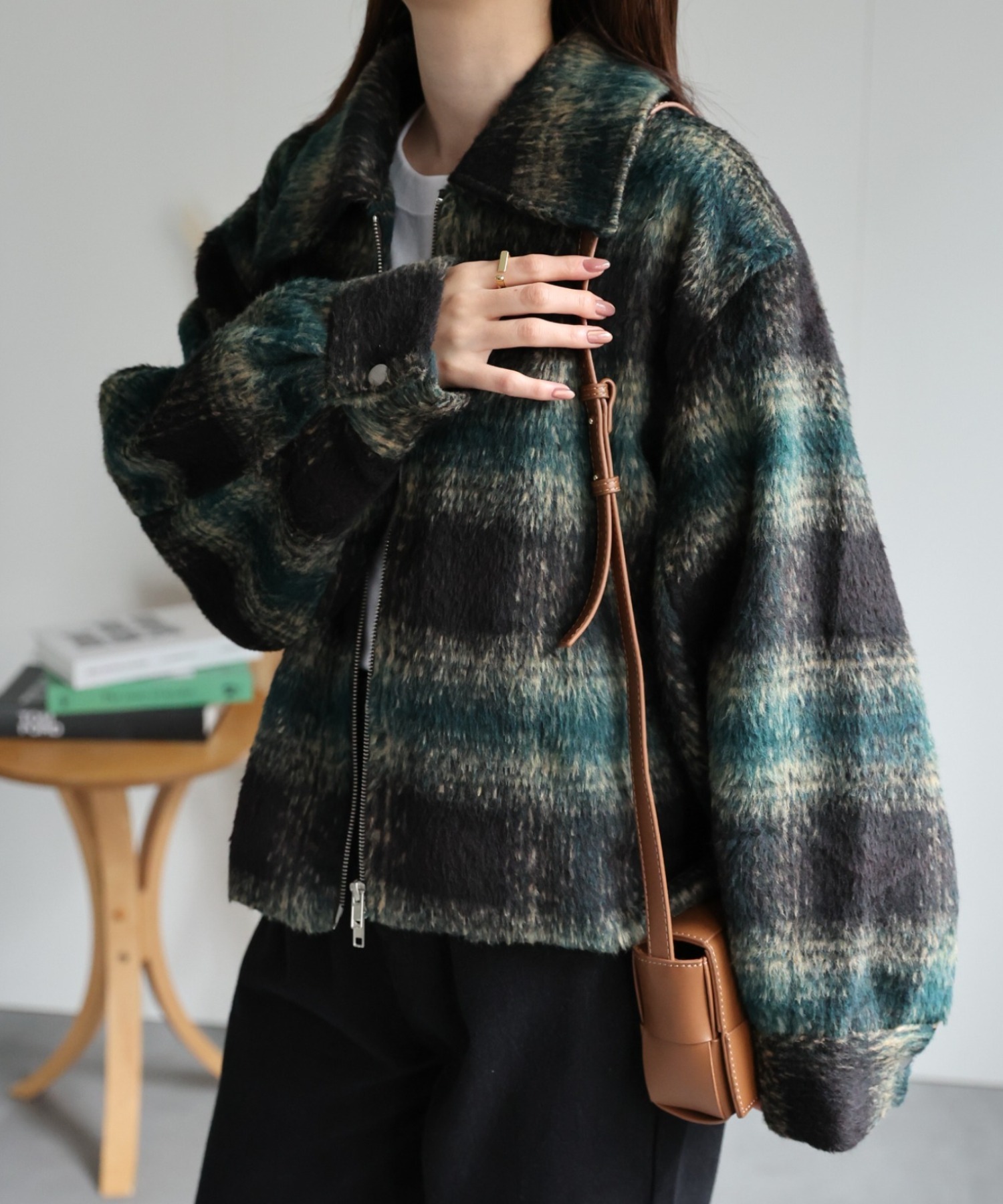 model：162cm 着用サイズ：F