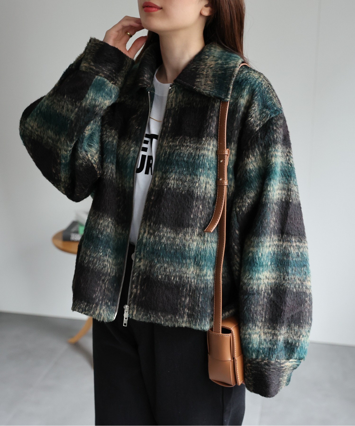 model：162cm 着用サイズ：F