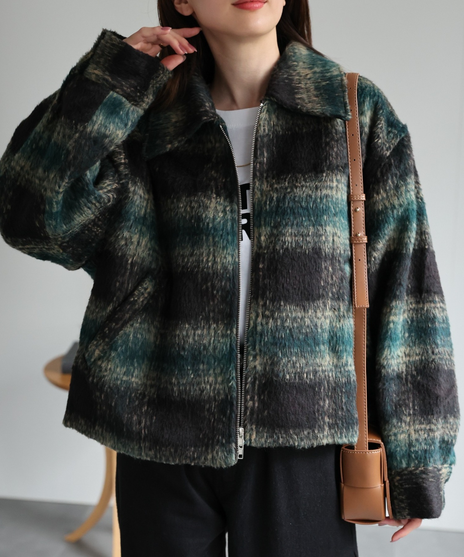 model：162cm 着用サイズ：F