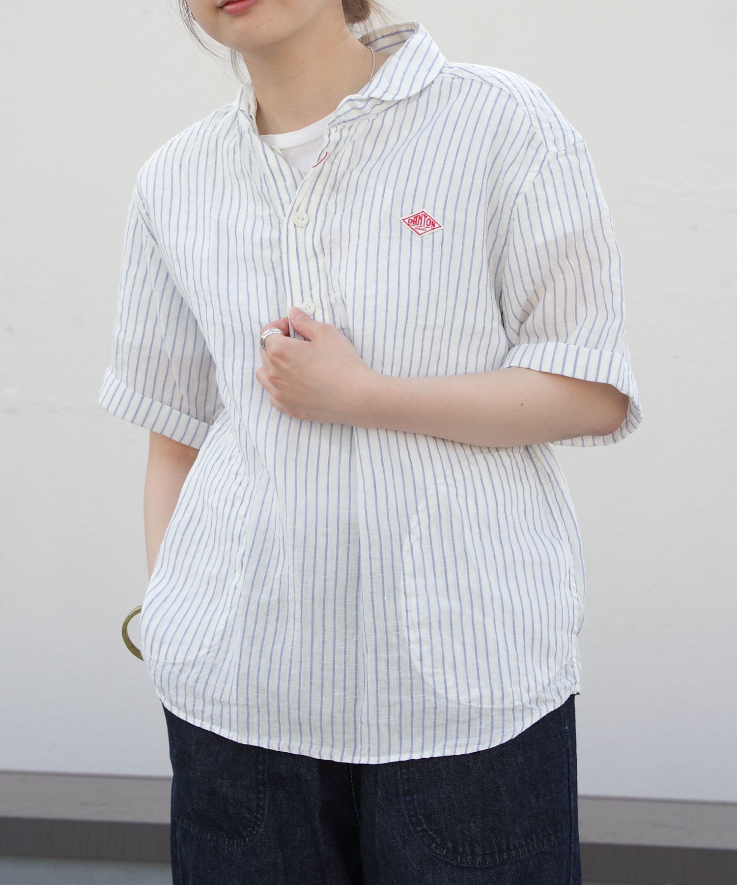 Danton ダントン リネンプルオーバーショートスリーブストライプ Linen Pullover S S Stripe Jd 3565klp ウィメンズ Danton Steps Online Store ステップス オンラインストア