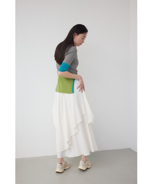 【30％OFF】 【PLUS】コンビネーションレイヤードスカート WOMENSレディース PLUS】コンビネーションレイヤードスカート