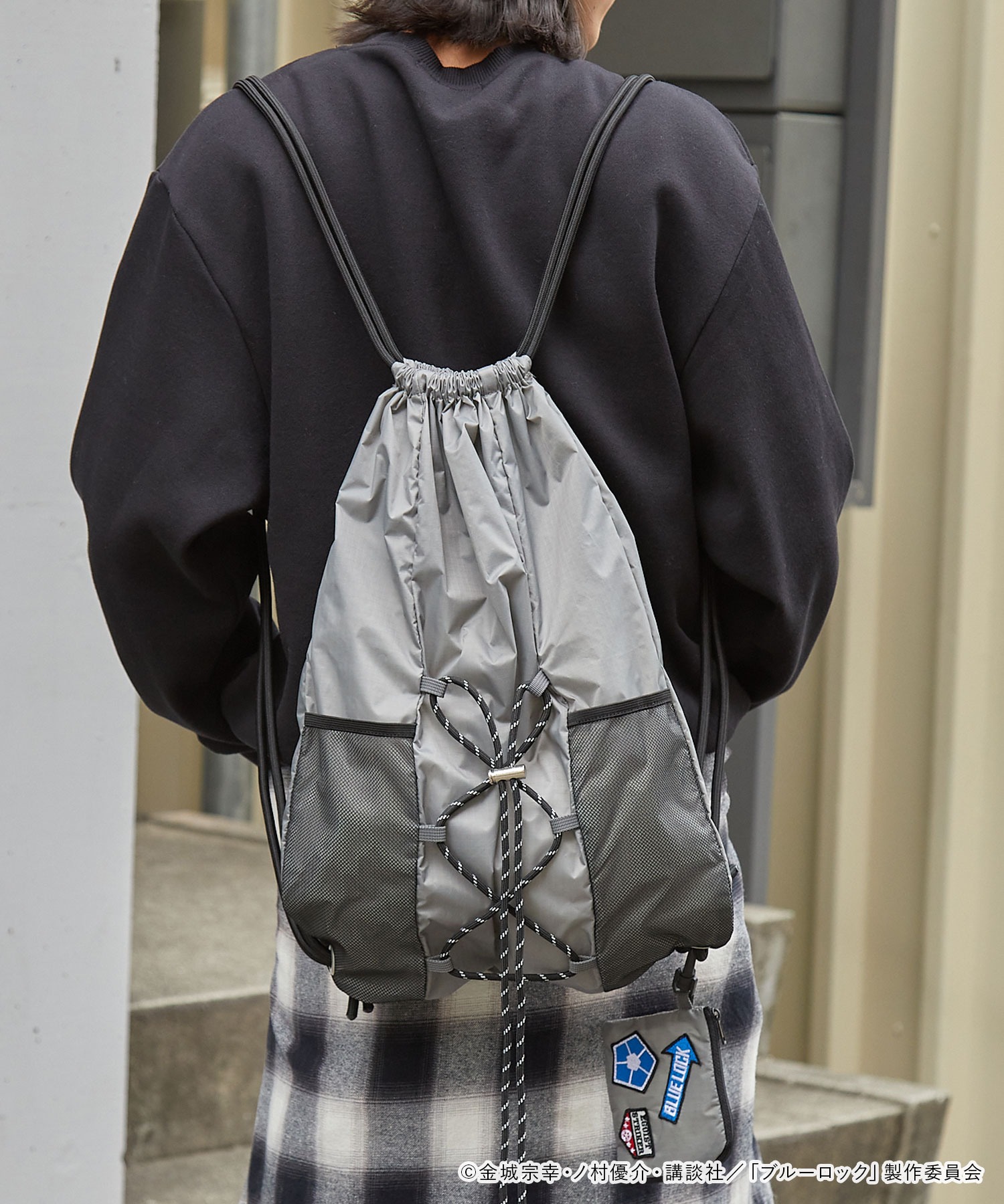 ブルーロック】別注 ポーチ付き ドローコード ナップサック MONO-MART