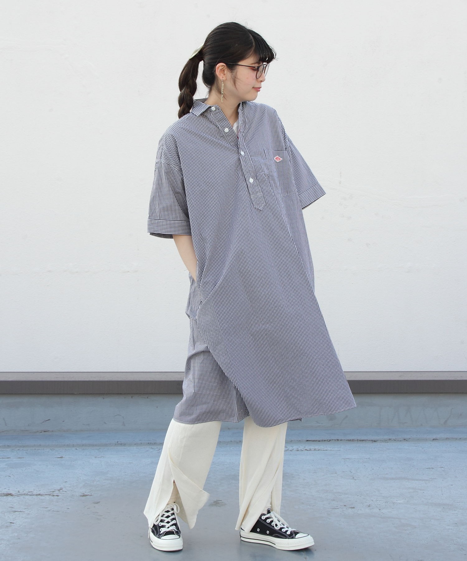 Danton ダントン コットンポプリンワンピースチェック Cotton Poplin Onepiece Check Jd 3655mtp Danton Steps Online Store ステップス オンラインストア