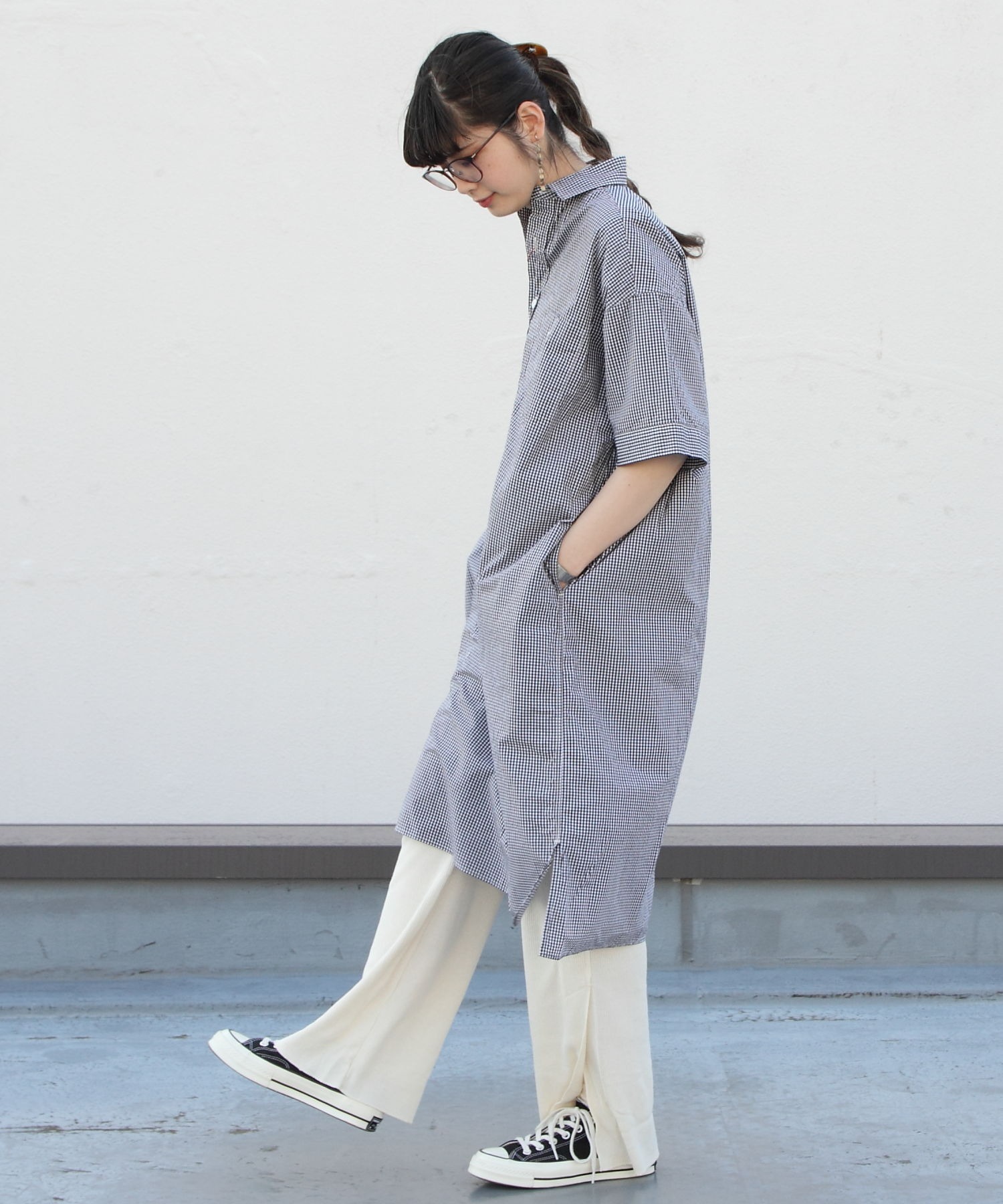 Danton ダントン コットンポプリンワンピースチェック Cotton Poplin Onepiece Check Jd 3655mtp Danton Steps Online Store ステップス オンラインストア