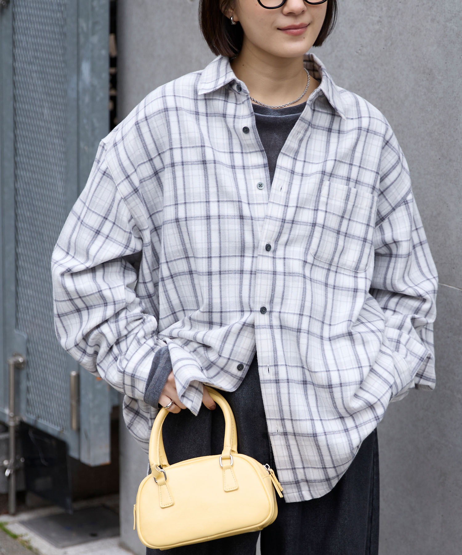 NATIONAL チェック柄　オンブレシャツ City Ambient Products: オープン カラー オンブレ チェック シャツ