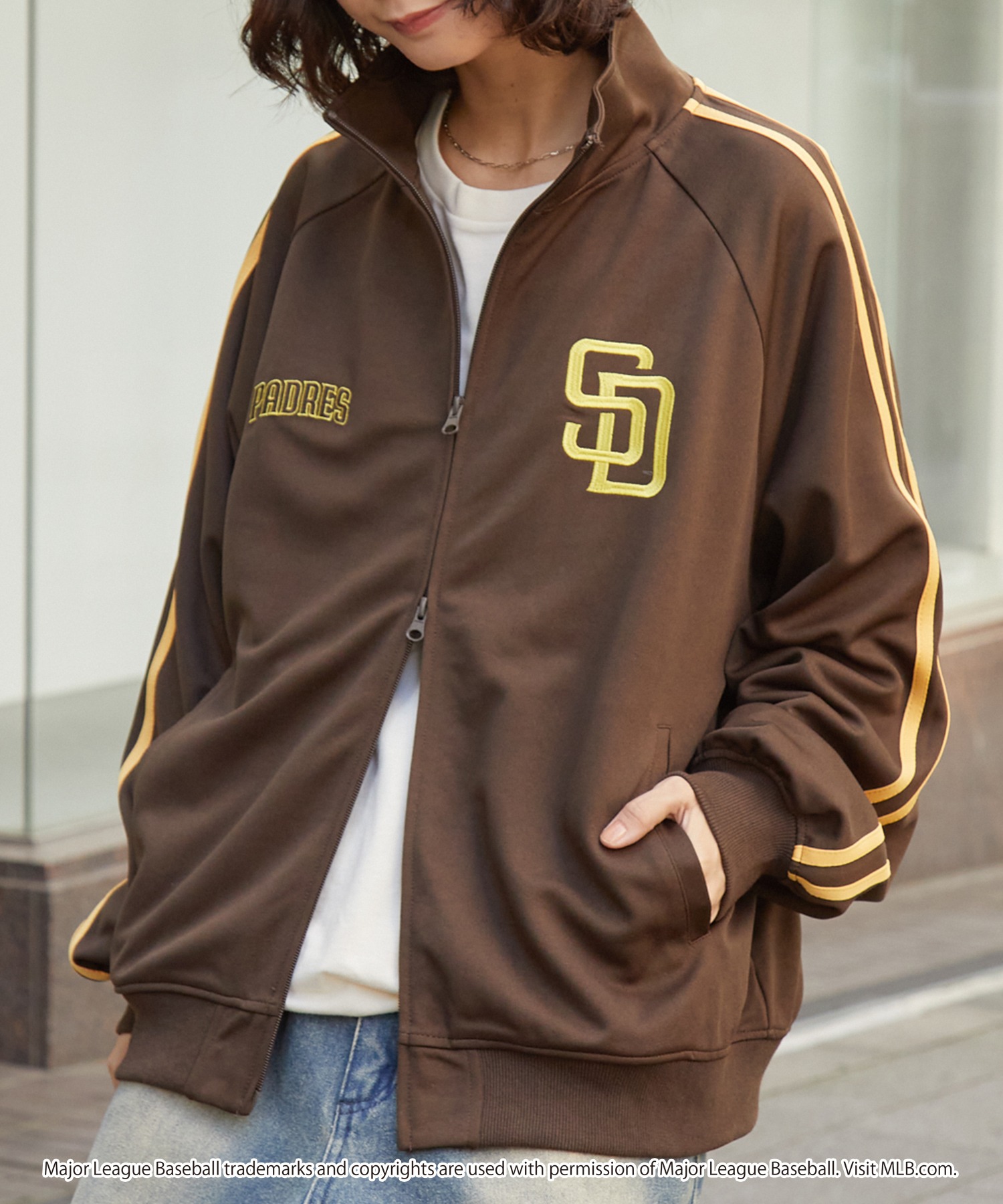 MLB/メジャーリーグベースボール 別注 ワッペン刺繍 サイドライン