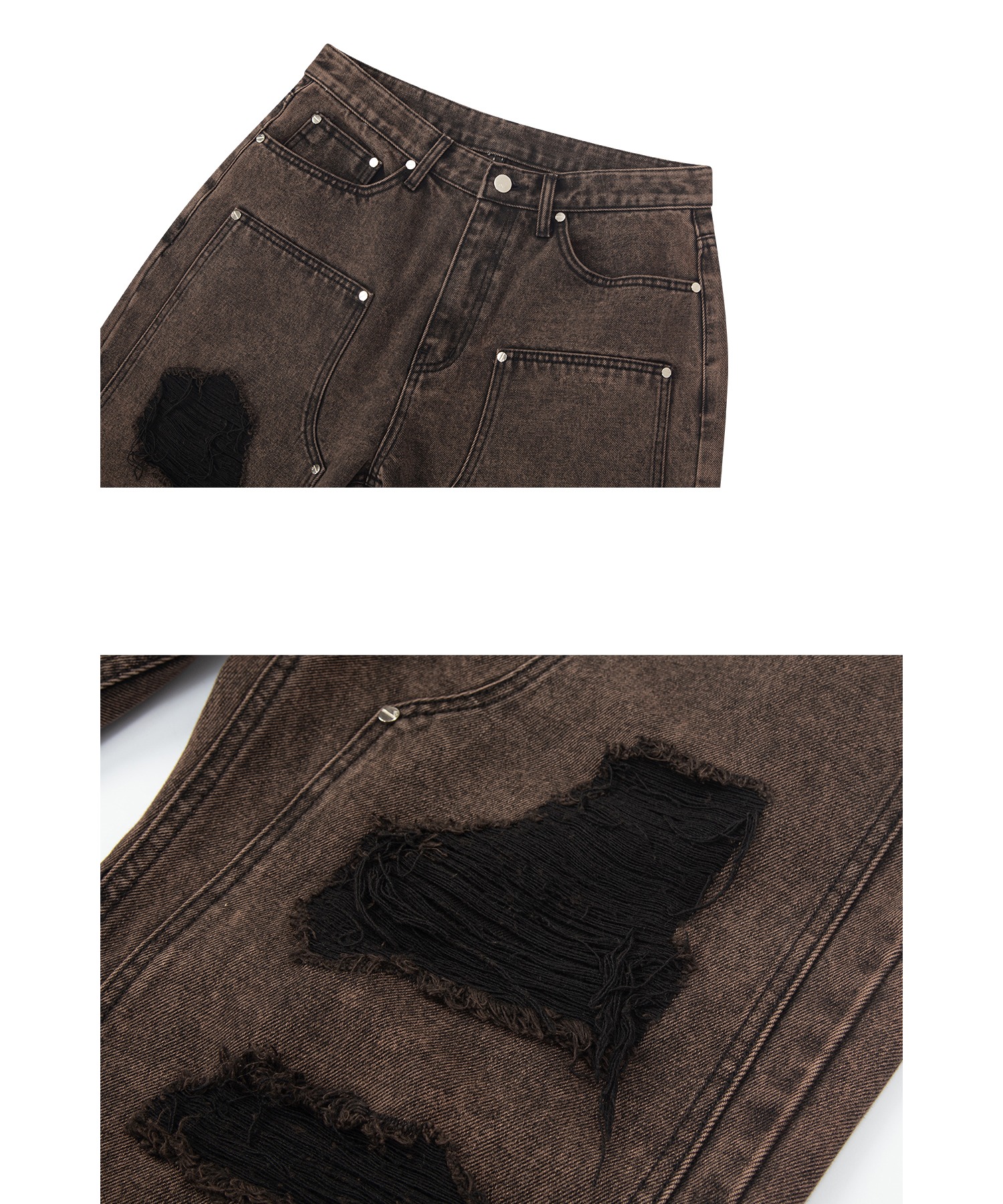 OY/オーワイ』DESTROYED PANEL PANTS/クラッシュ加工 デストロイ パネル デニムパンツ OY│A'GEM/9×.KOM【公式】｜韓国・ストリートブランド通販サイト  エージェムナイン ドットケーオーエム