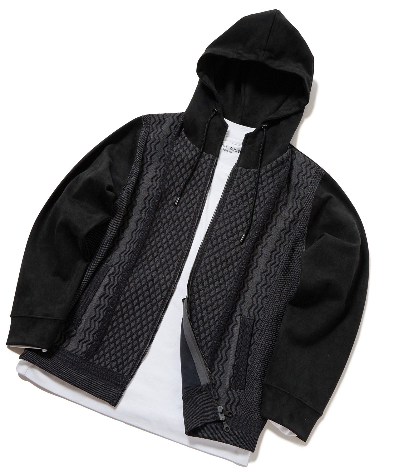 ニットコンビパーカ