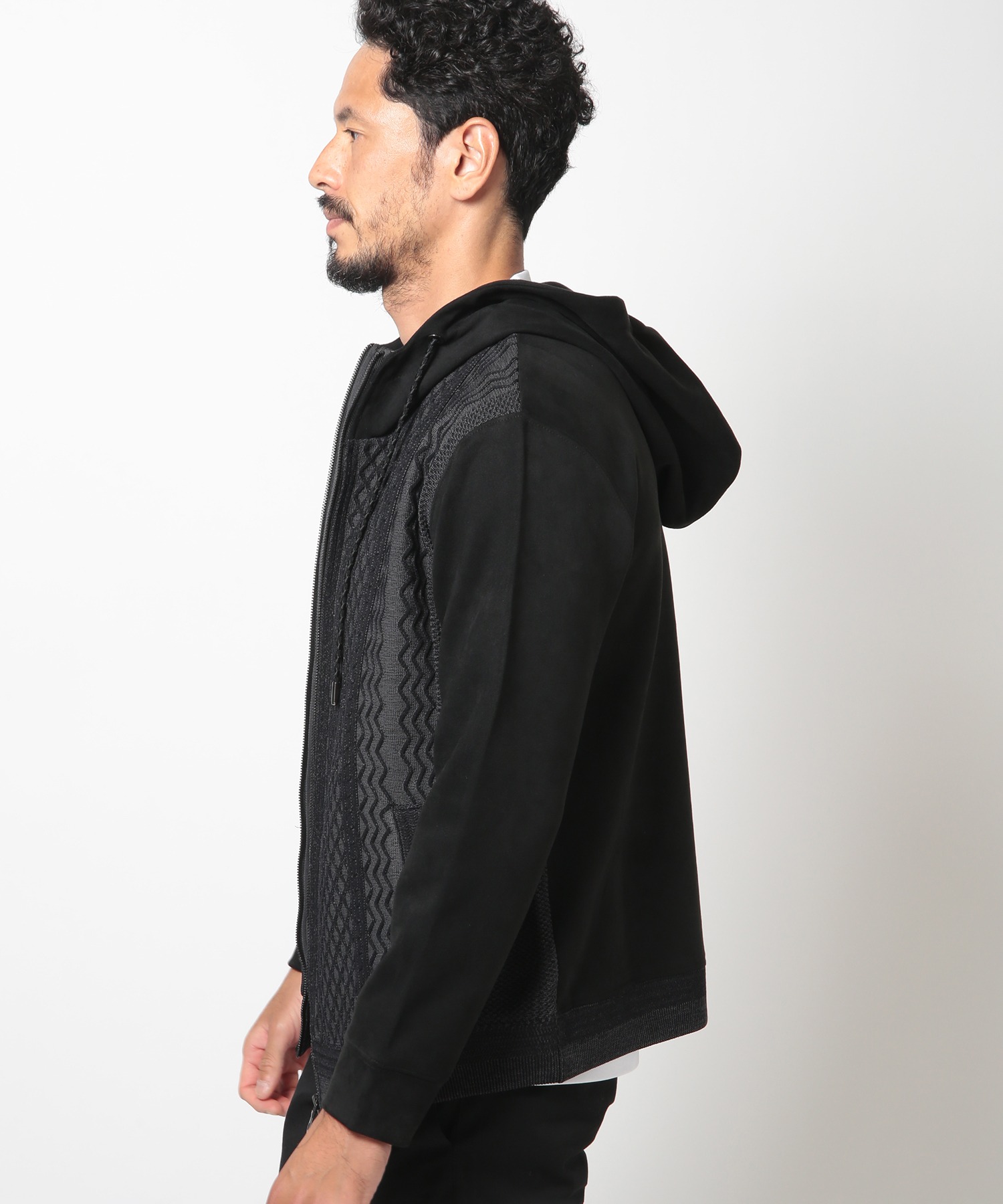 ニットコンビパーカ