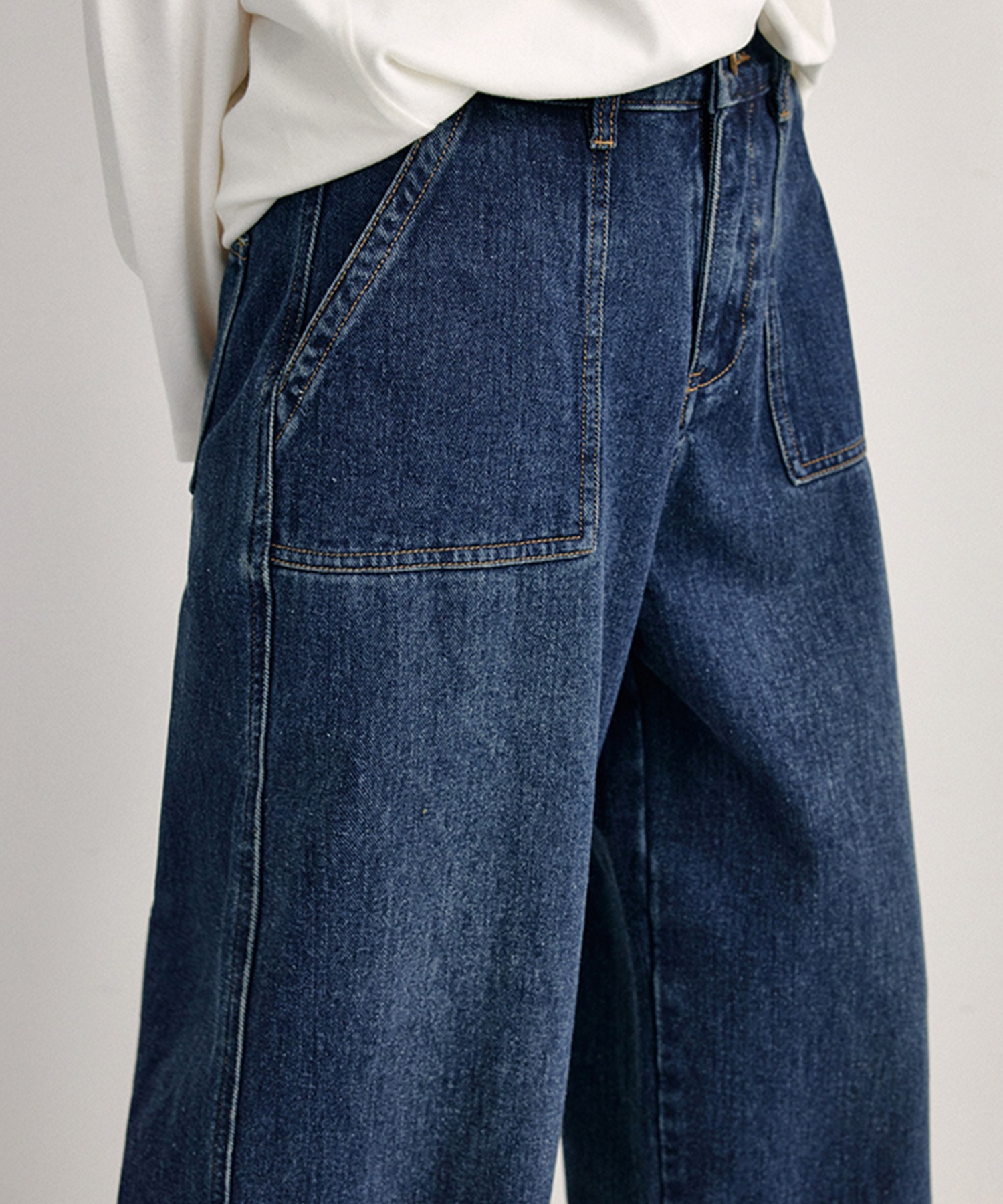 ビックポケット ストレートワイドデニム FD24K048【Fano Studios