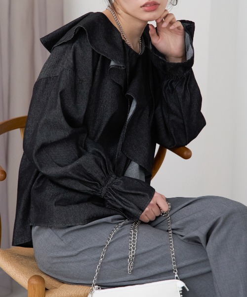 model：163cm / size：F / ブラック