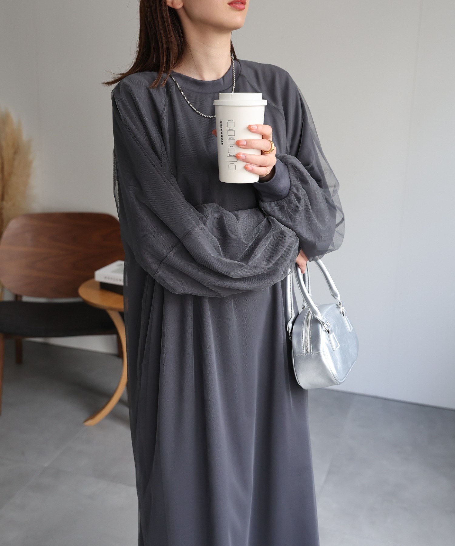 model：162cm 着用サイズ：F