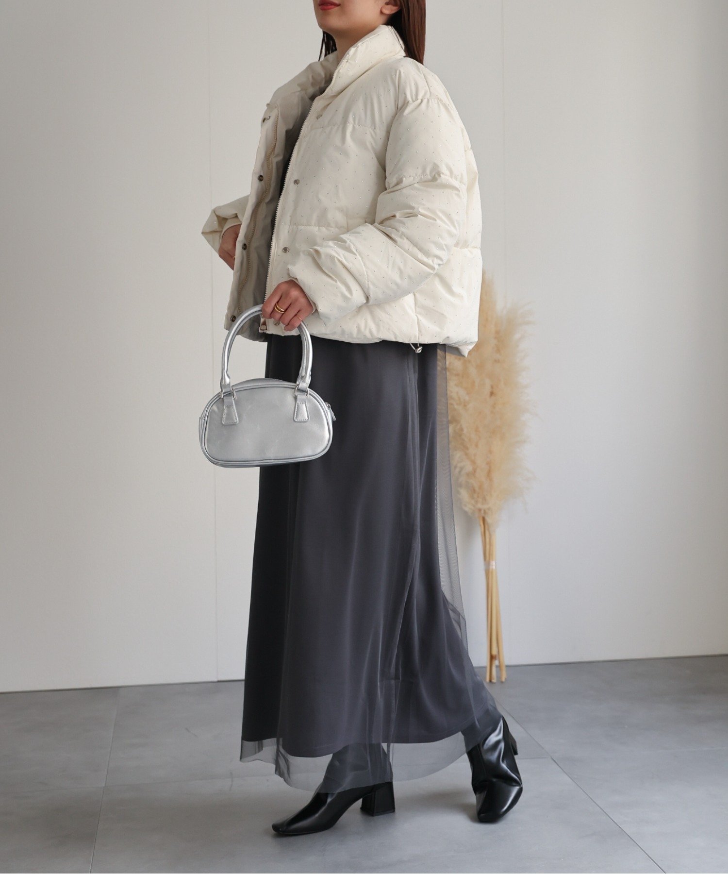 model：162cm 着用サイズ：F