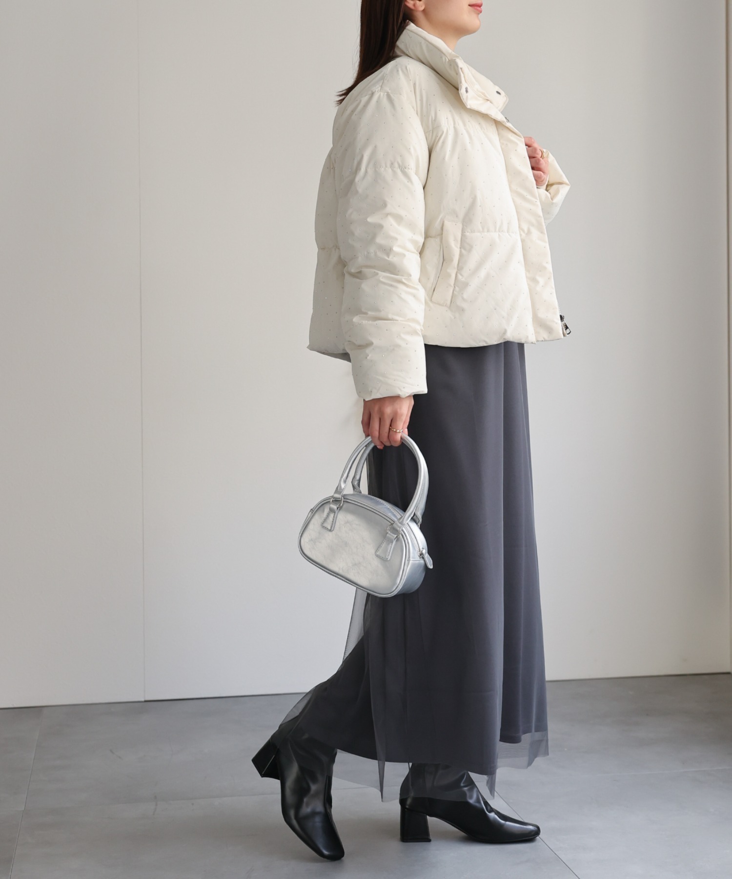 model：162cm 着用サイズ：F
