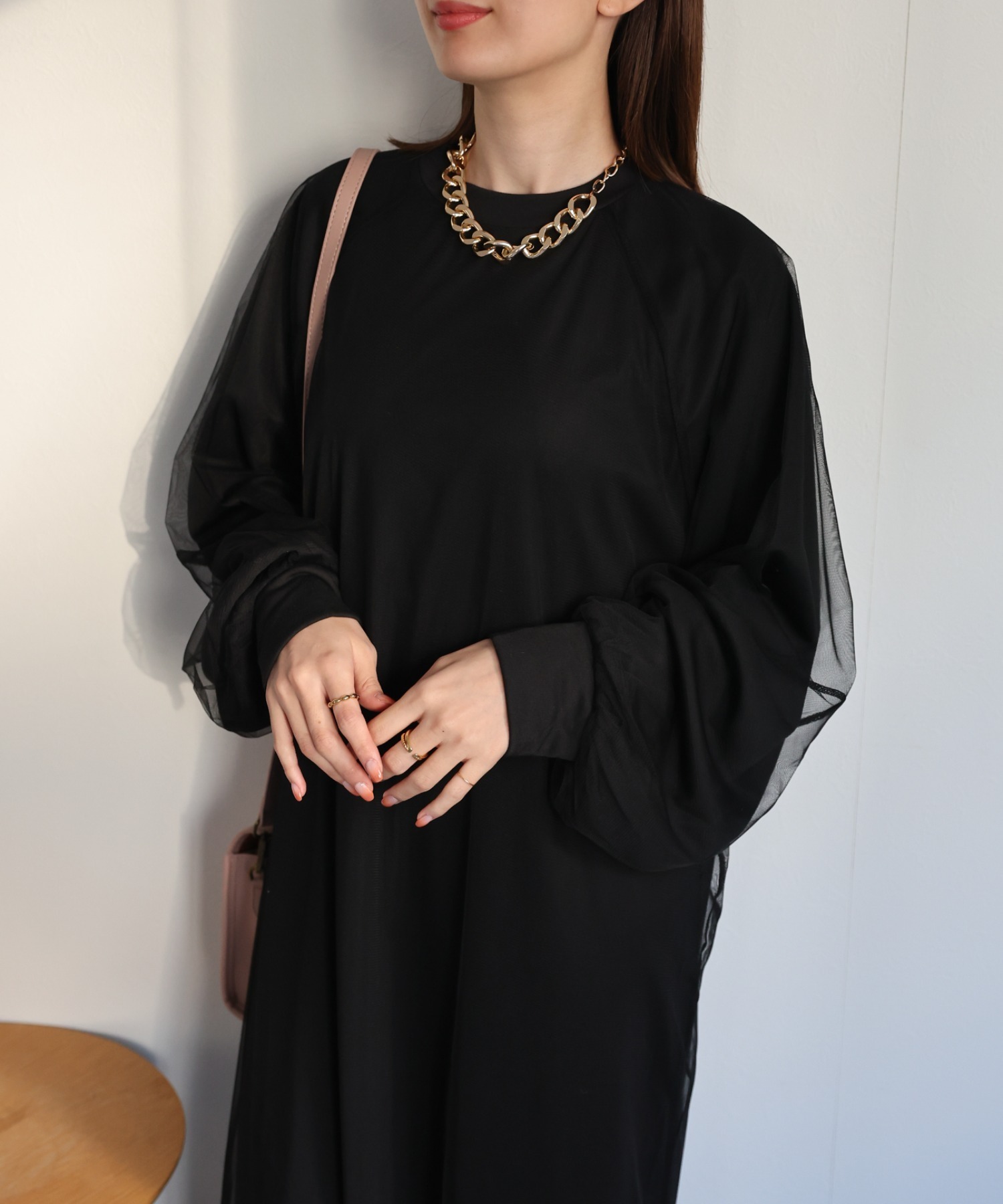 model：162cm 着用サイズ：F