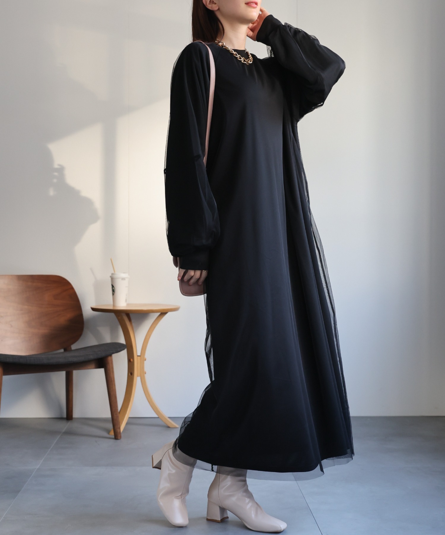 model：162cm 着用サイズ：F