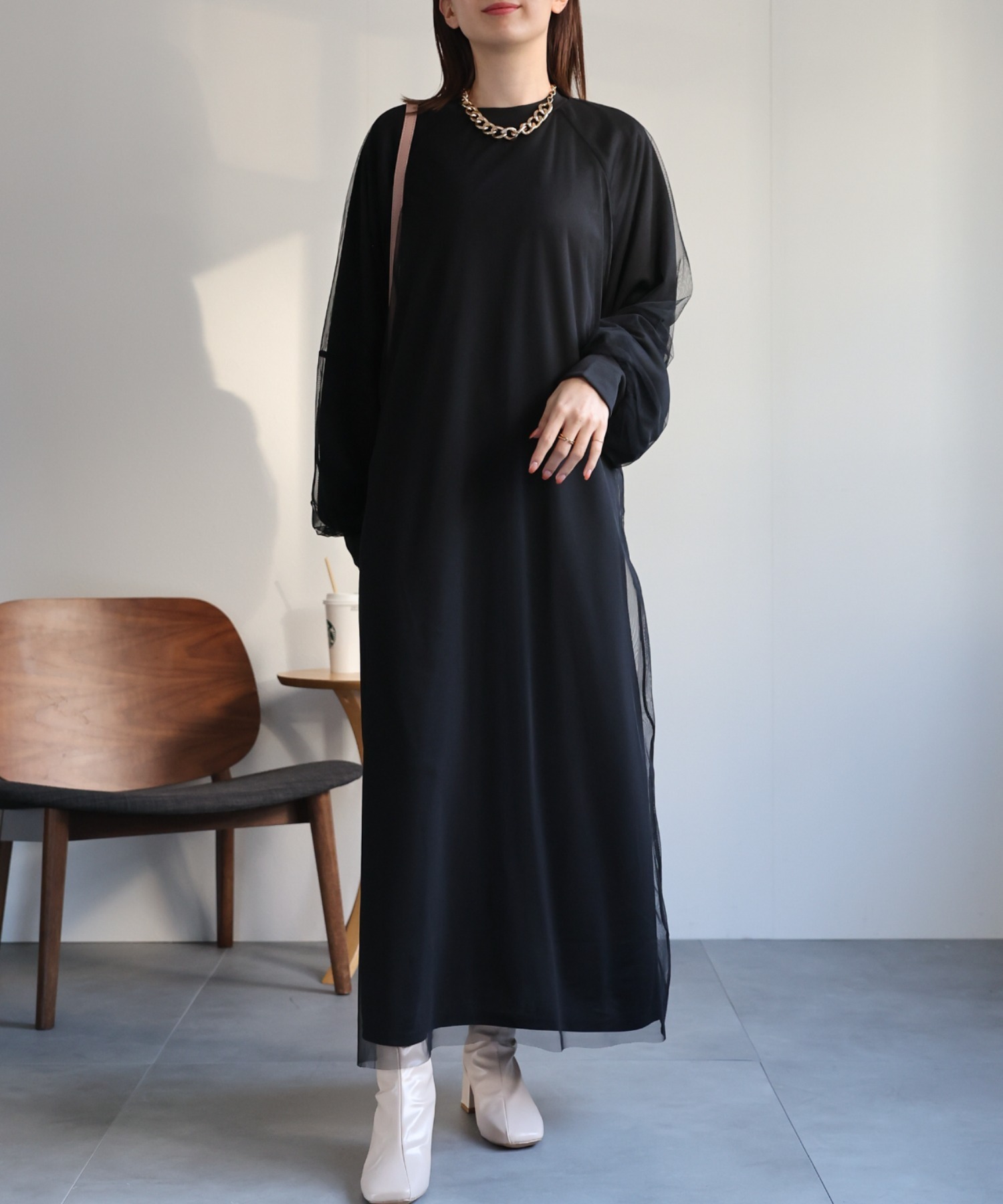 model：162cm 着用サイズ：F