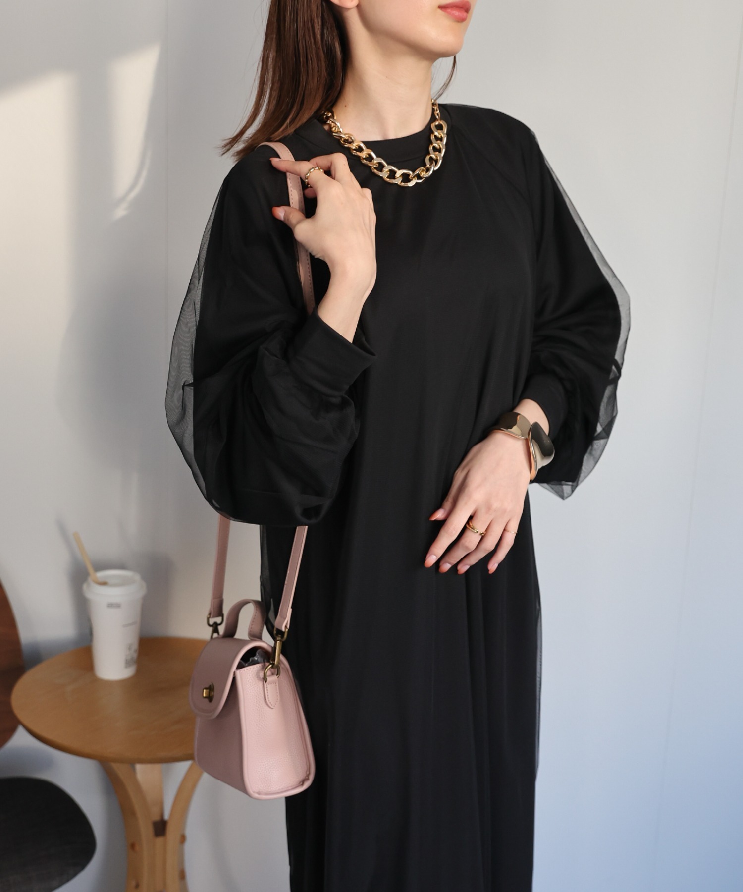 model：162cm 着用サイズ：F